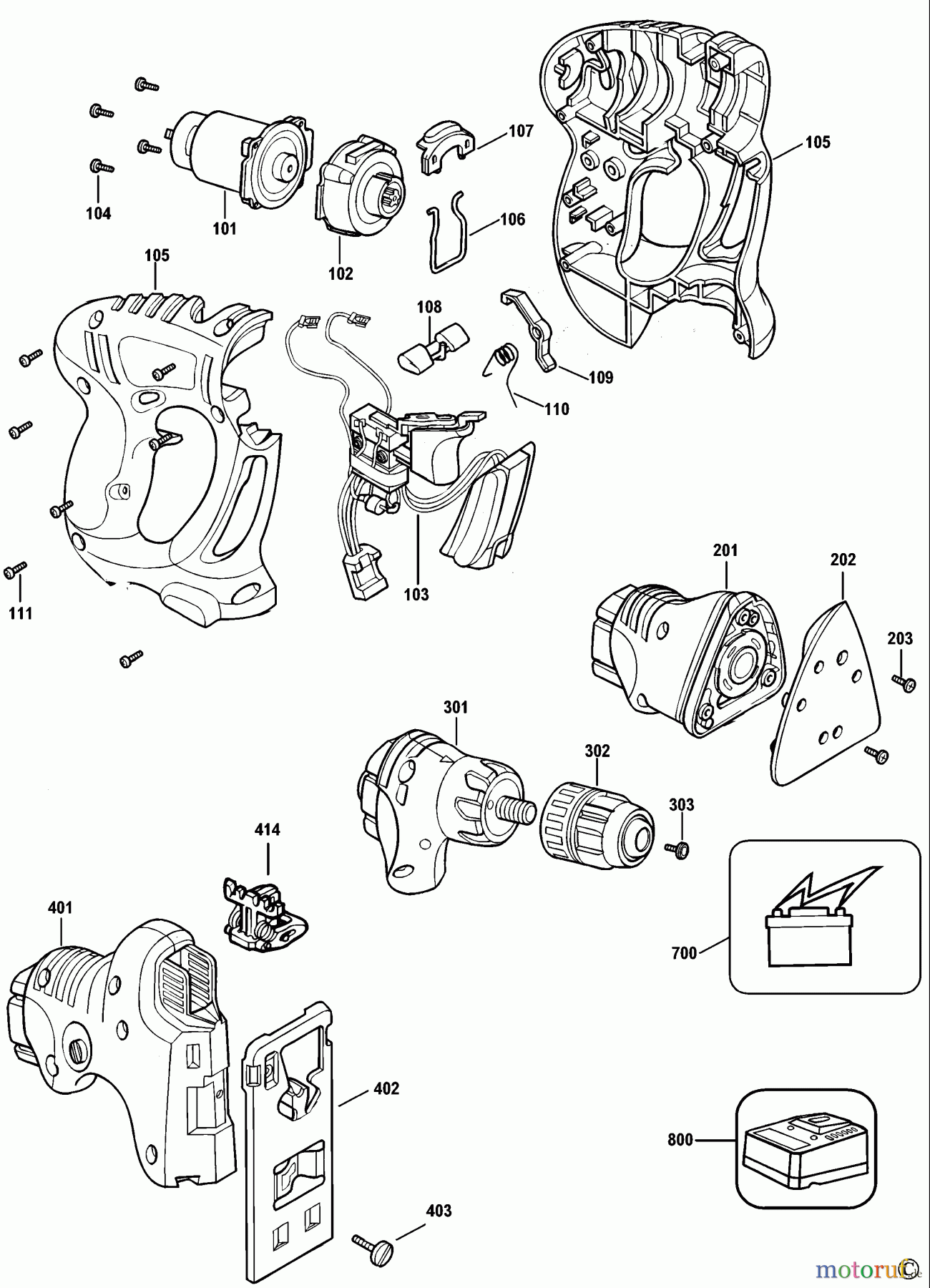  BLACK+DECKER INNENAUSSTATTUNG BOHRER WERKZEUGSATZ KC2002F Seite 1
