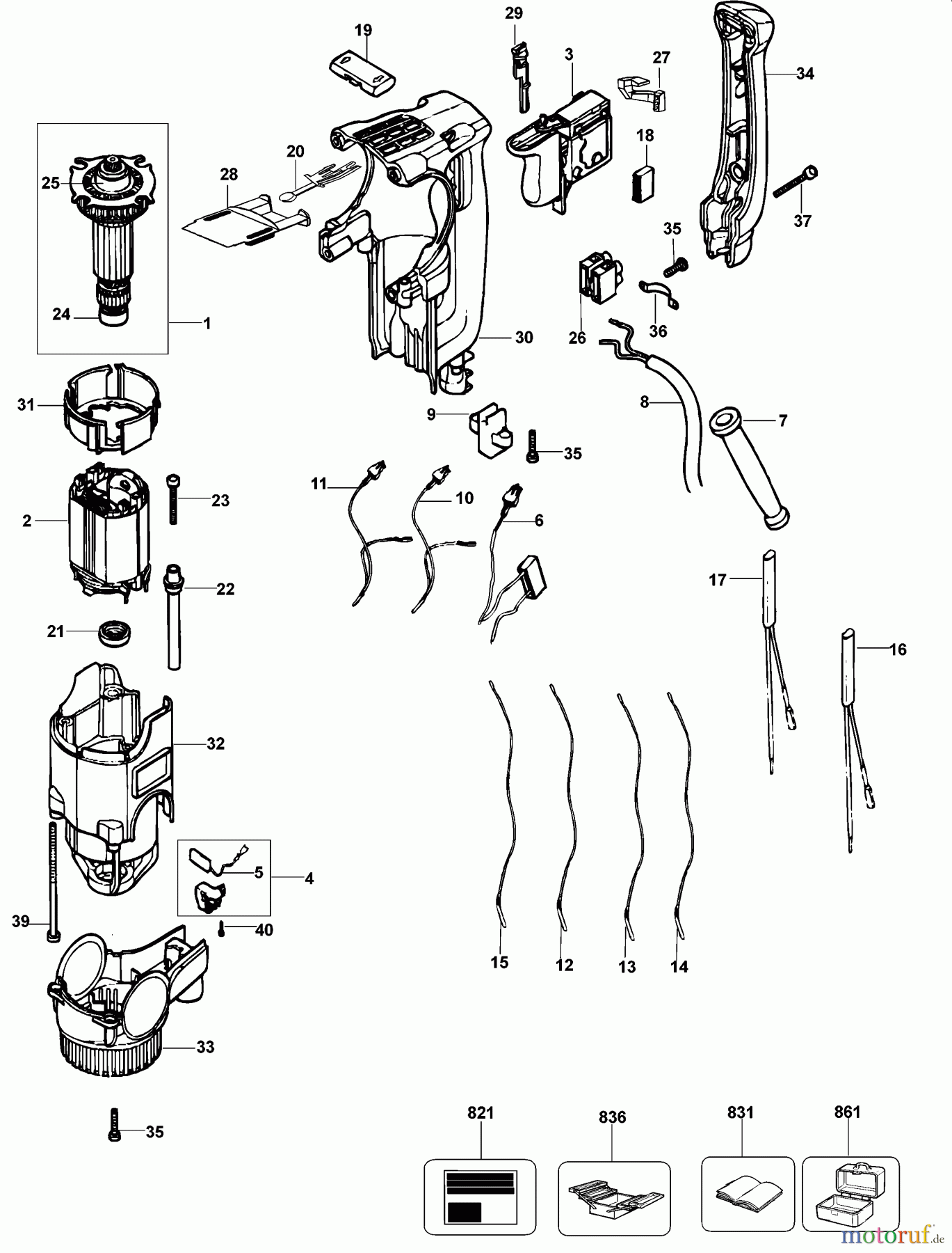 DEWALT Bohrhämmer Bohrhämmer SDS-PLUS HAMMER D25303K Seite 1