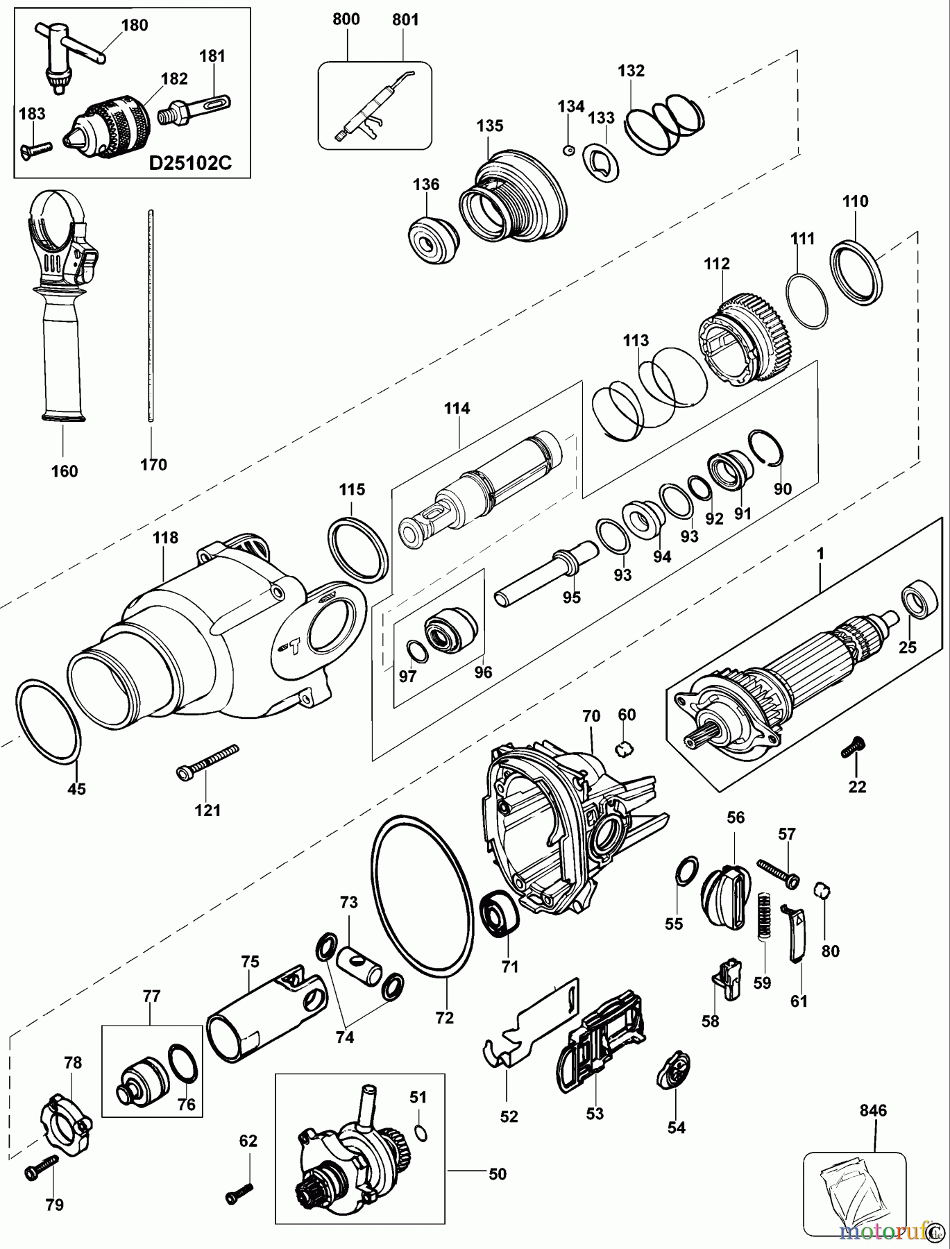  DEWALT Bohrhämmer Bohrhämmer SDS-PLUS DREHHAMMER D25102K Seite 2