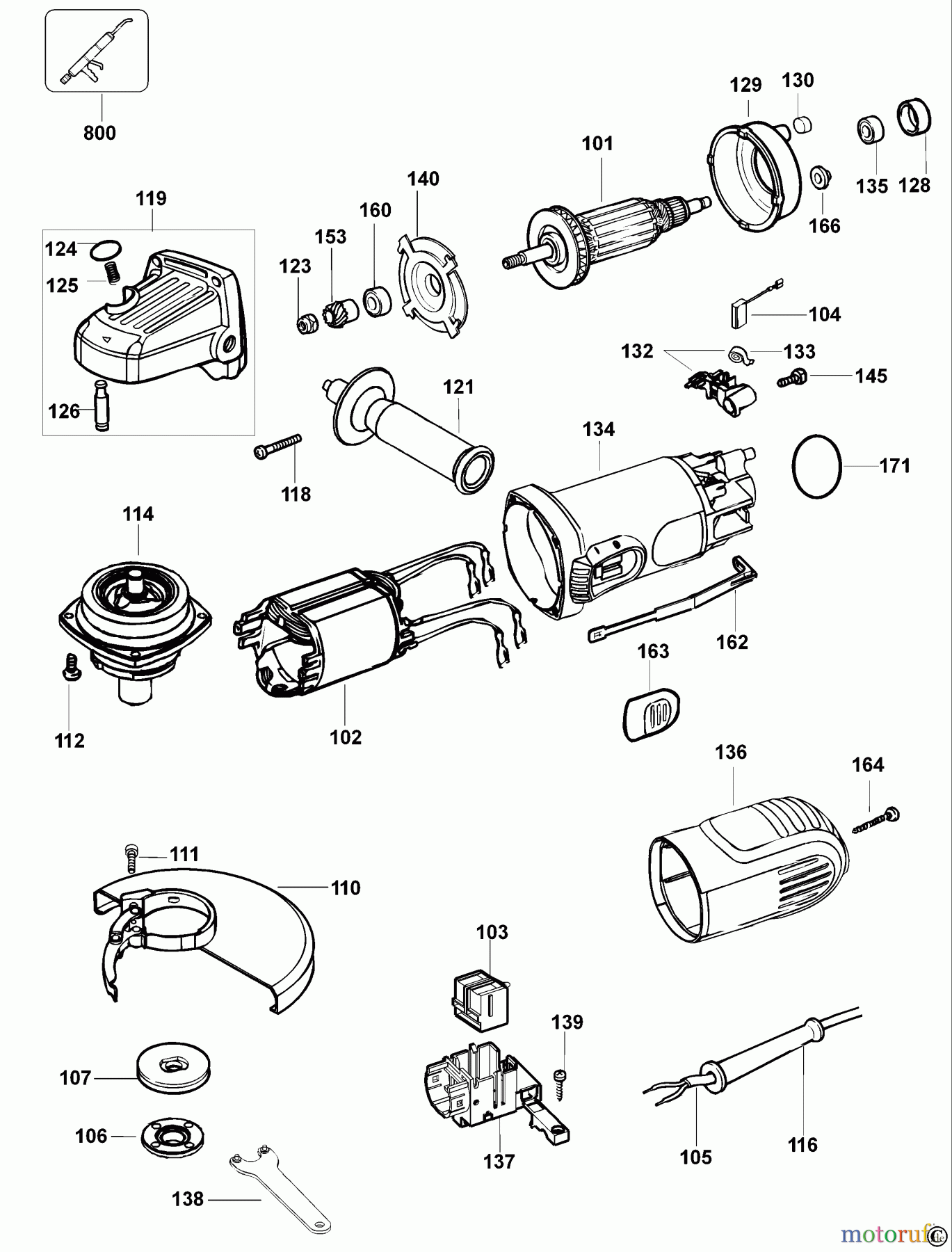 OEM Black und Decker Divers KLEINER WINKELSCHLEIFER 5326115 Seite 1