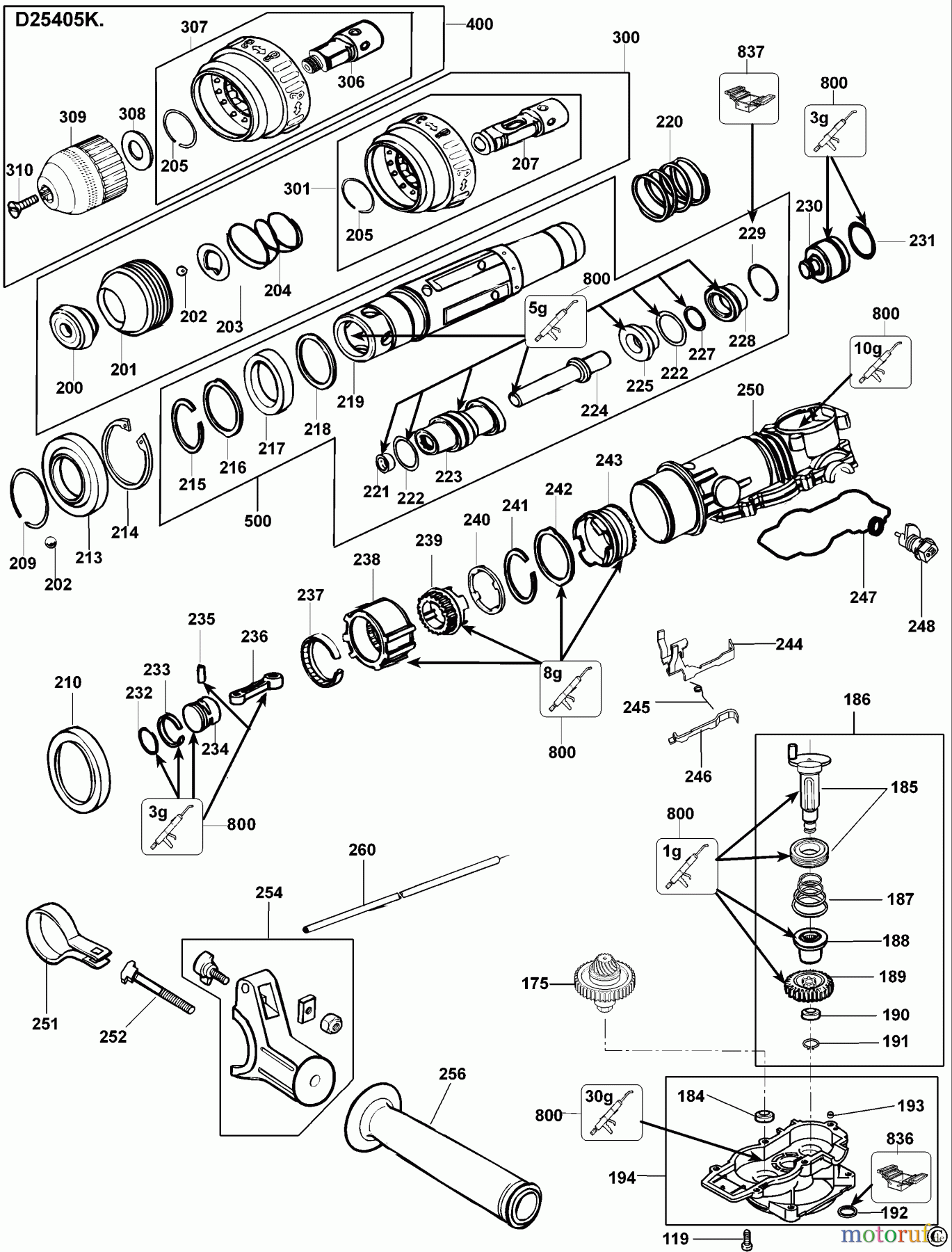 DEWALT Bohrhämmer Bohrhämmer SDS-MAX DREHHAMMER D25405K Seite 1
