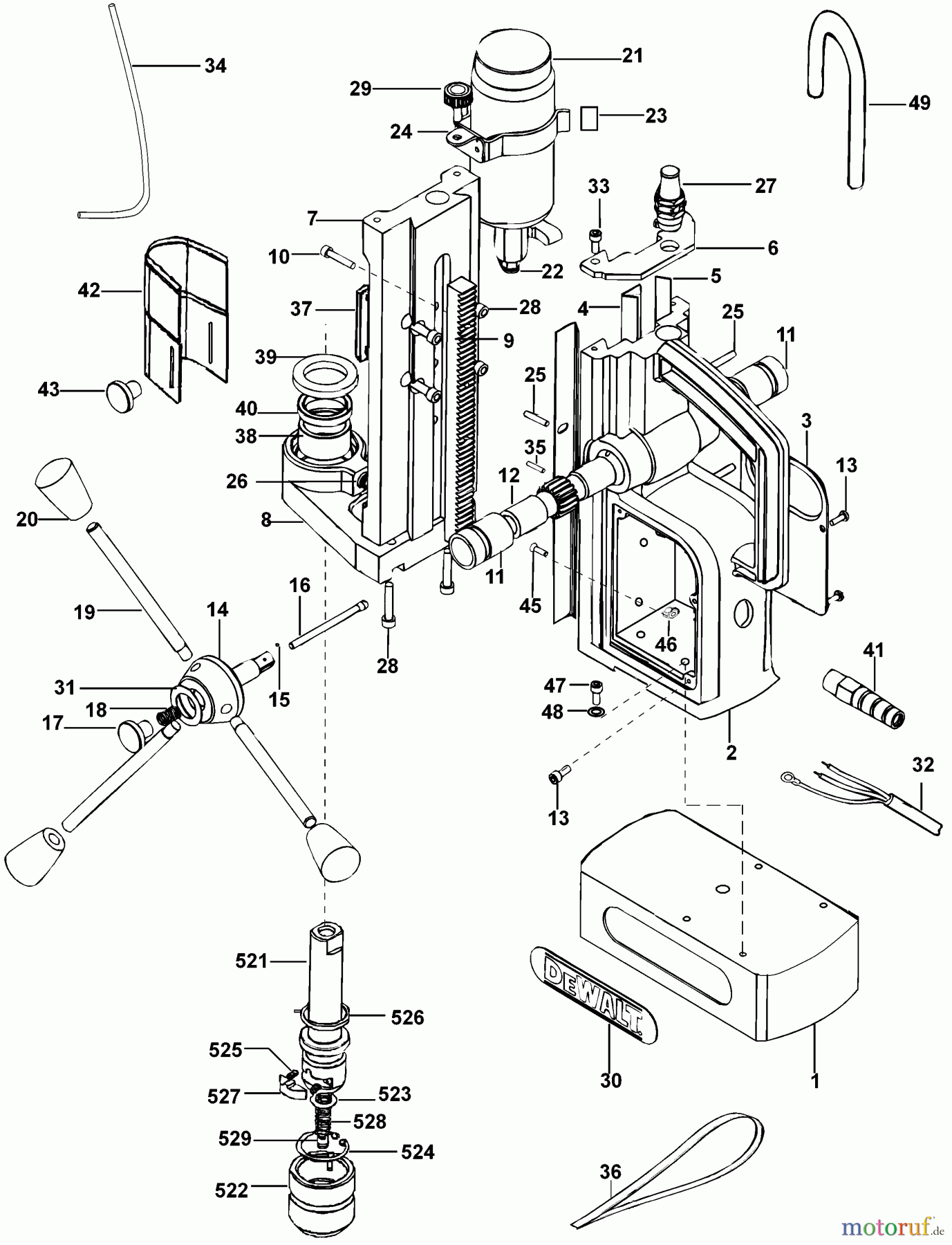 DEWALT Divers magnetic drill press 50mm D21620 Seite 2