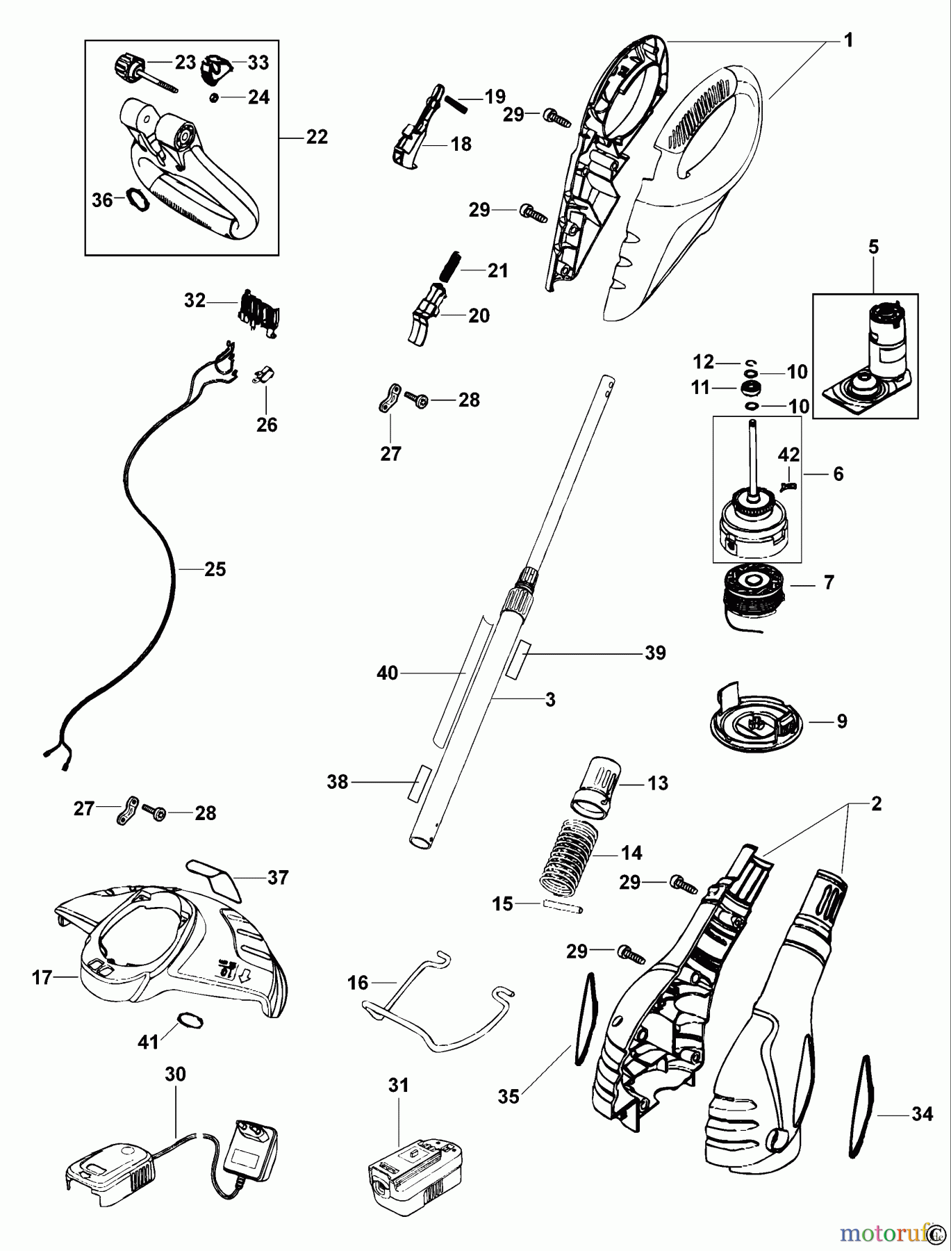 BLACK+DECKER AUSSERHALB HECKENSCHEREN, FADENTRIMMER, SCHEREN AKKU-RASENTRIMMER GLC3000 Seite 1