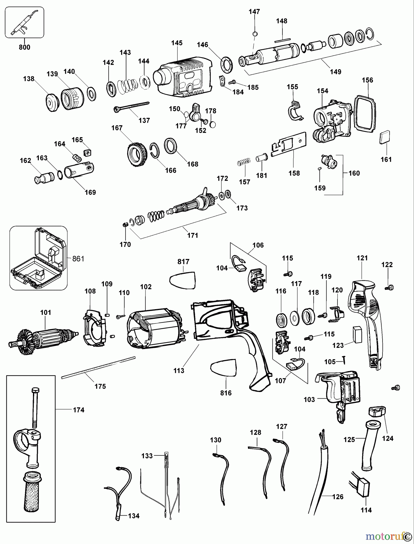 DEWALT Bohrhämmer Bohrhämmer SDS-PLUS DREHHAMMER D25003K Seite 1