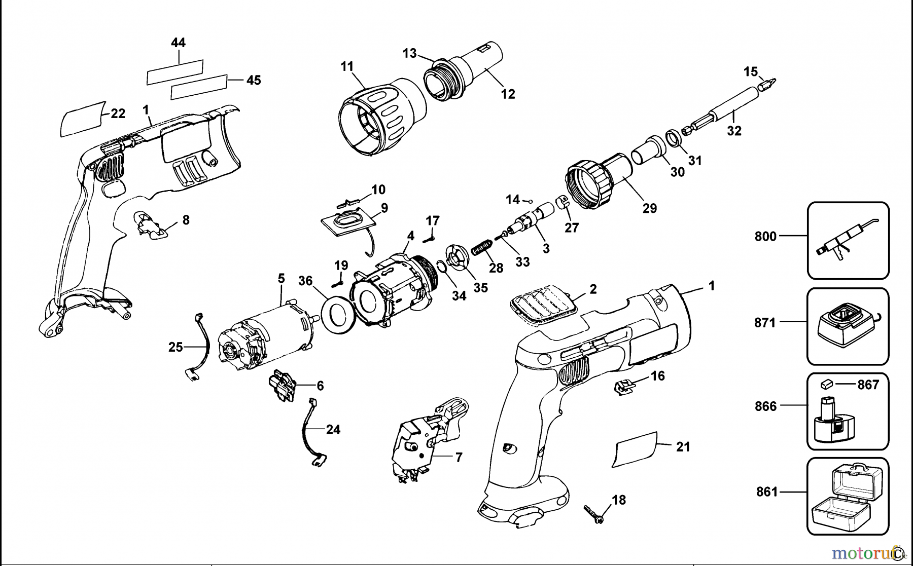 DEWALT SCHRAUBER Akku Schrauber AKKU-SCHAUBENDREHER DC520K Seite 1