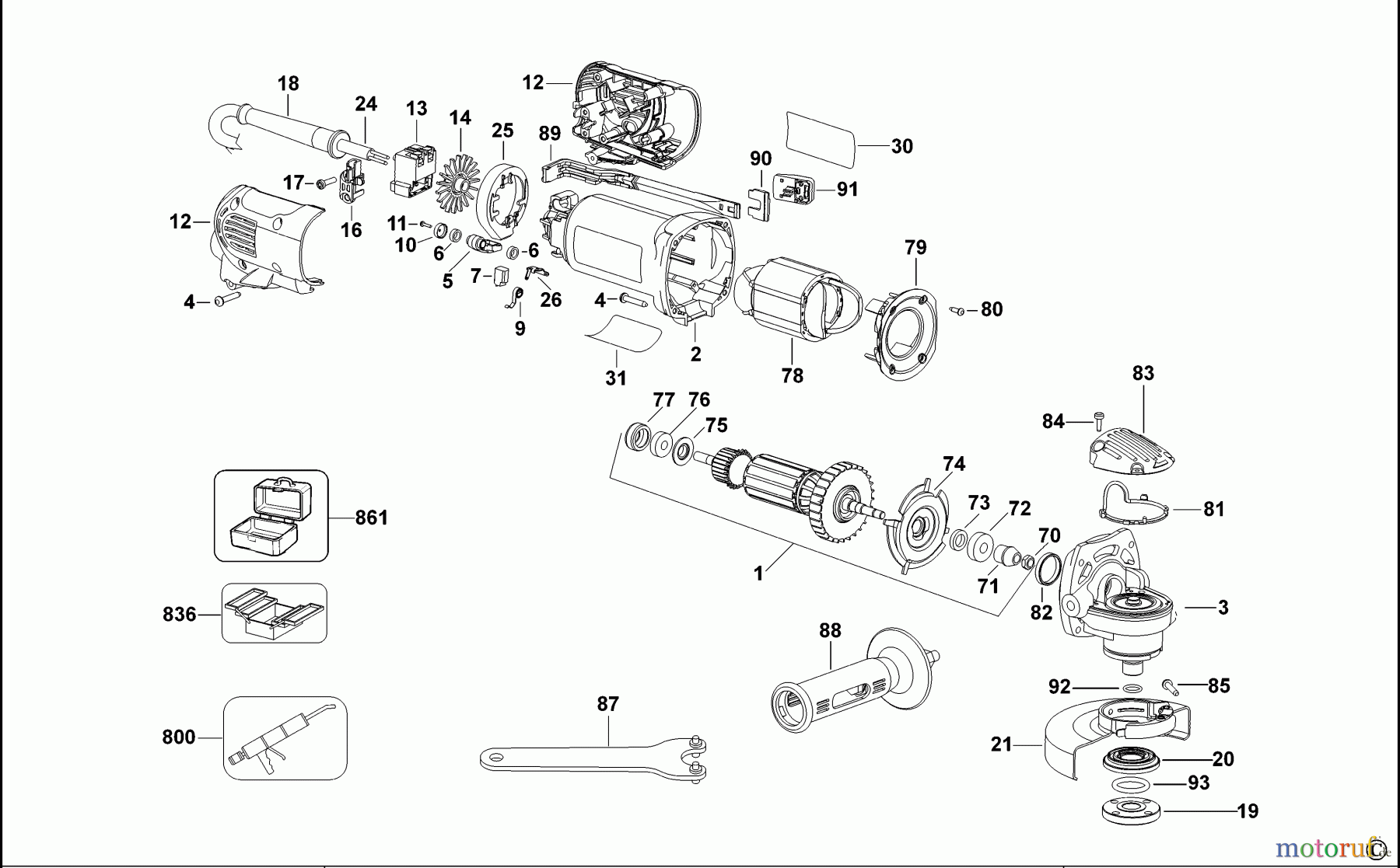  DEWALT METALLBEARBEITUNG WINKELSCHLEIFER 100-125MM KLEINER WINKELSCHLEIFER D28134 Seite 1