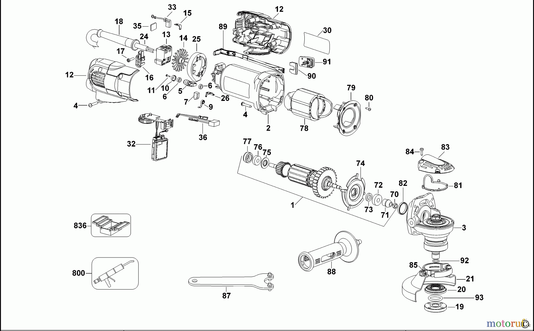  DEWALT METALLBEARBEITUNG WINKELSCHLEIFER 100-125MM KLEINER WINKELSCHLEIFER D28117 Seite 1
