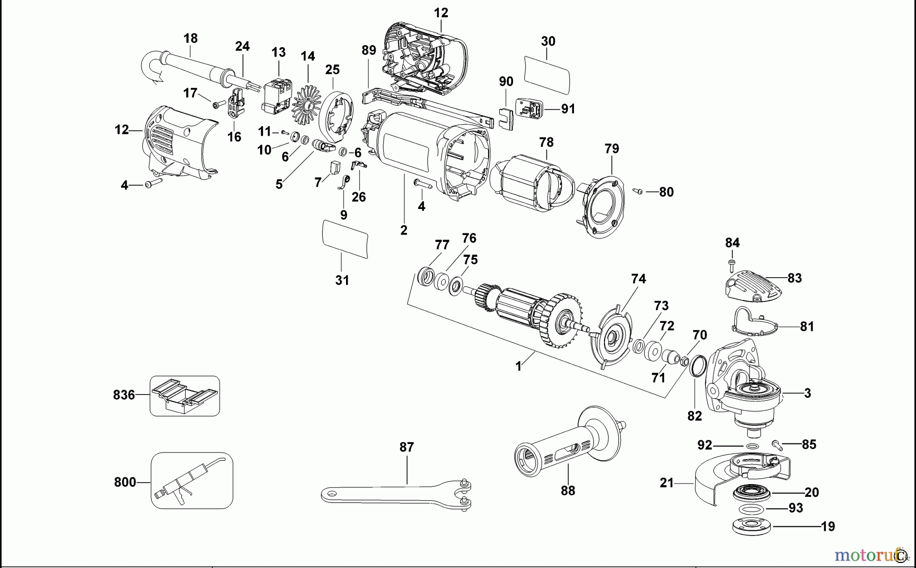  DEWALT METALLBEARBEITUNG WINKELSCHLEIFER 100-125MM KLEINER WINKELSCHLEIFER D28141 Seite 1