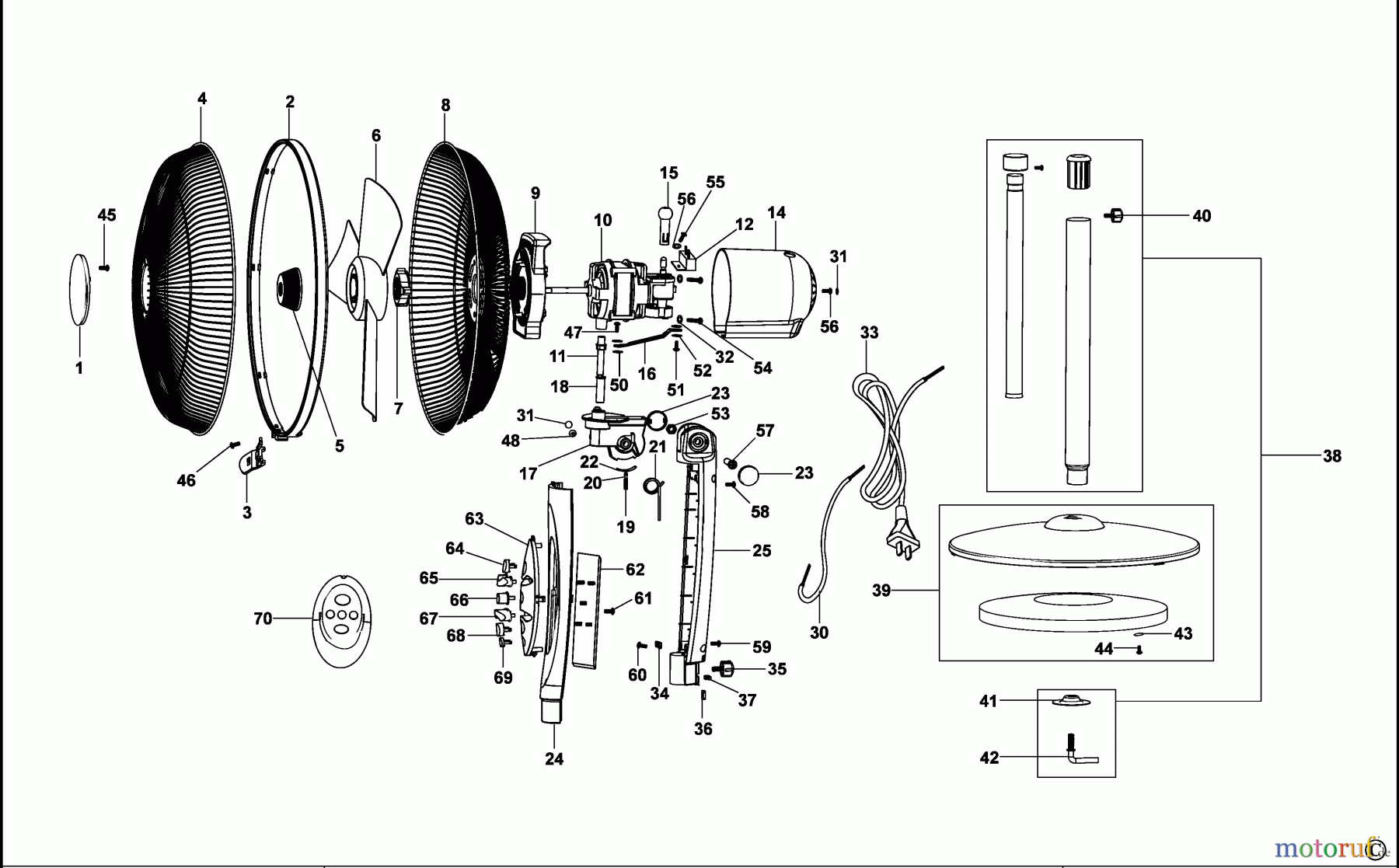BLACK+DECKER HAUSHALT PERSÖNLICHE PFLEGE LÜFTER STÄNDER FS1600R Seite 1