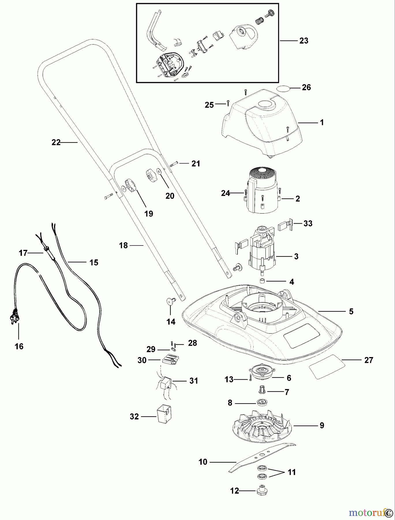 BLACK+DECKER AUSSERHALB RASENMÄHER, SCHNEEFRÄSEN LUFTKISSENMÄHER GX340C Seite 1