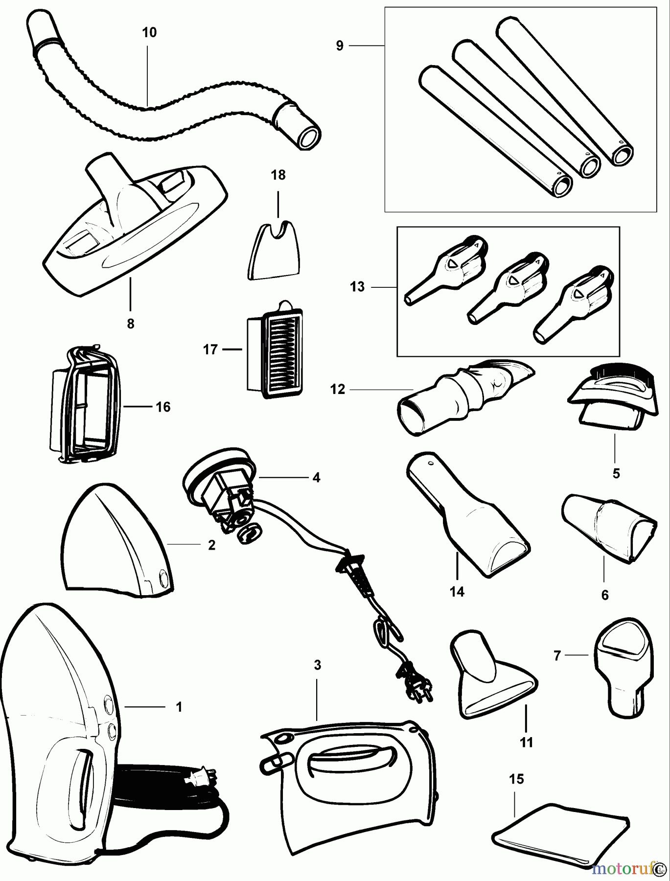 BLACK+DECKER HAUSHALT REINIGUNG STAUBSAUGER Z-HV7000 Seite 1