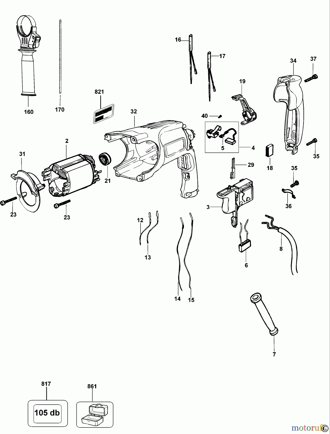  DEWALT Bohrhämmer Bohrhämmer SDS-PLUS DREHHAMMER D25113K Seite 2