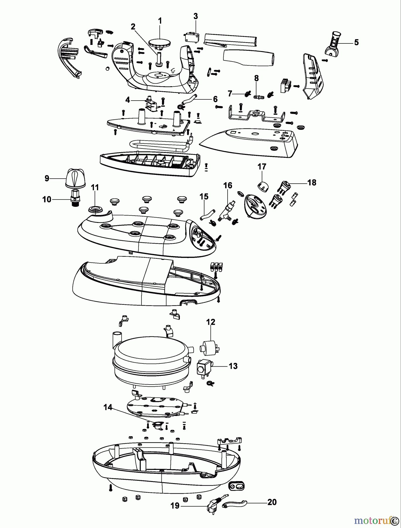 BLACK+DECKER HAUSHALT BÜGELEISEN EISENBOILER/GRUNDPL. BR950 Seite 1