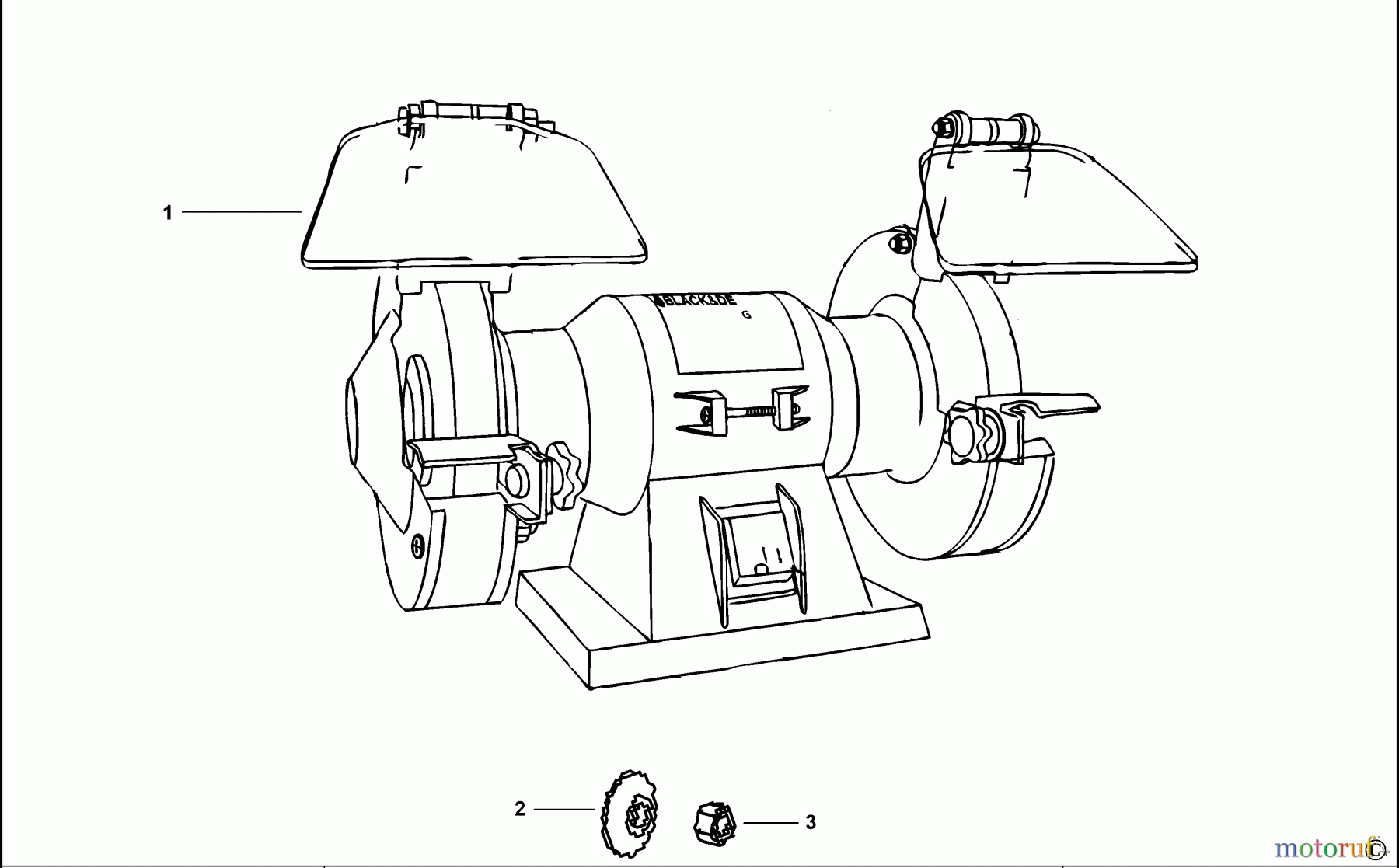  BLACK+DECKER INNENAUSSTATTUNG SCHLEIFER UND POLIERER TISCHSCHLEIFMASCHINE BG6150 Seite 1