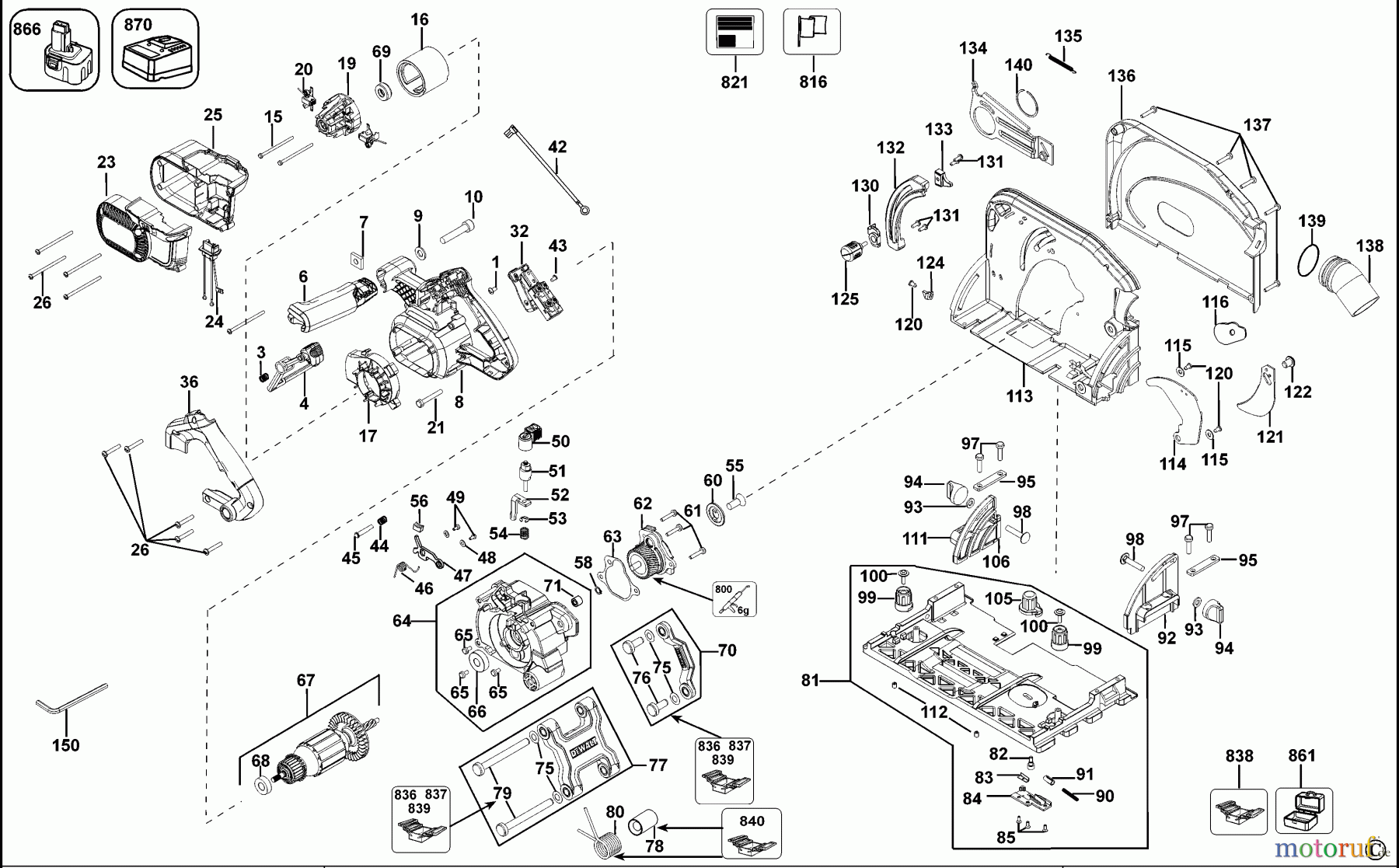 DEWALT HOLZARBEITEN KREISSÄGEN AKKU TAUCHKREISSÄGE DC352K Seite 1