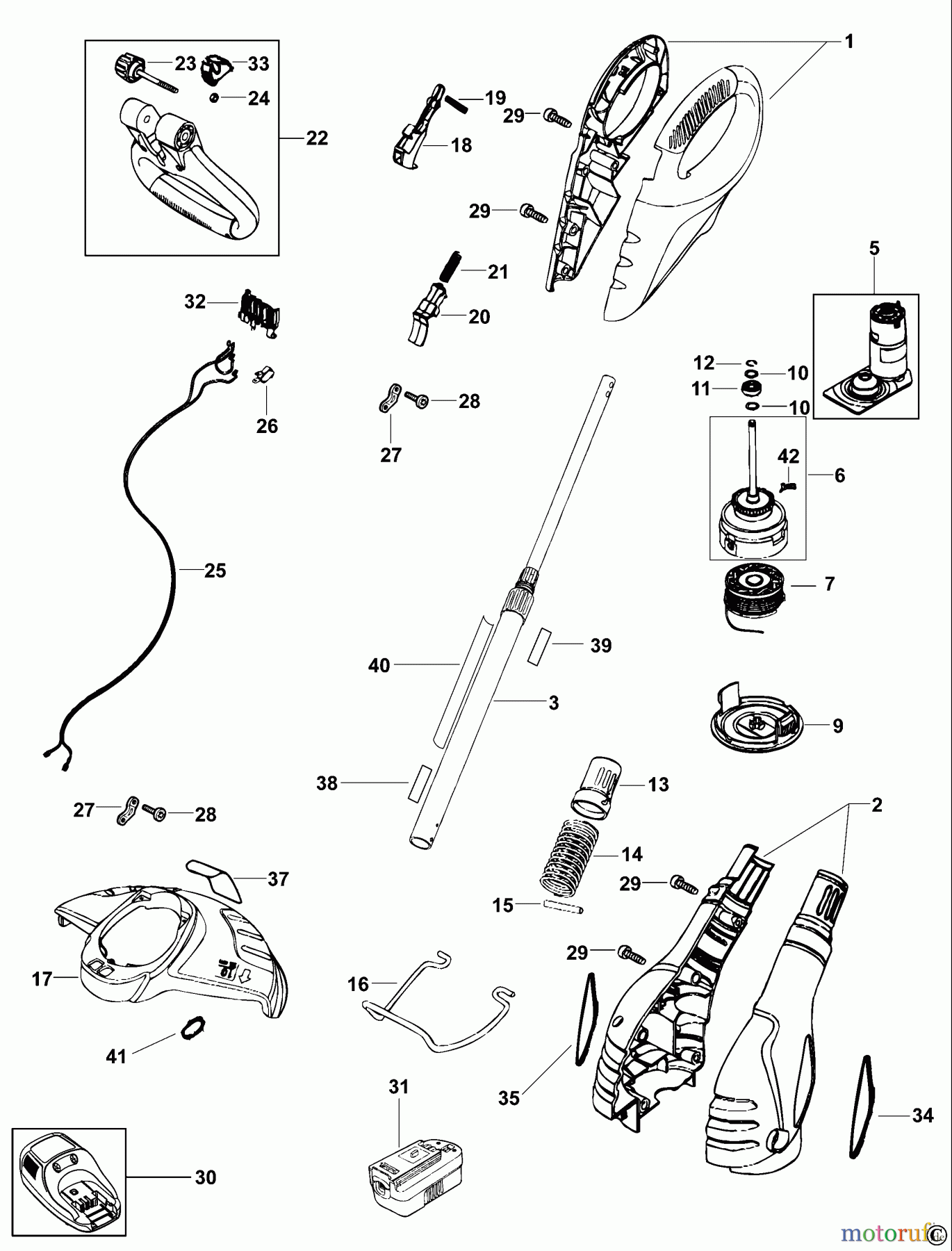 BLACK+DECKER AUSSERHALB HECKENSCHEREN, FADENTRIMMER, SCHEREN AKKU-RASENTRIMMER BST2018 Seite 1