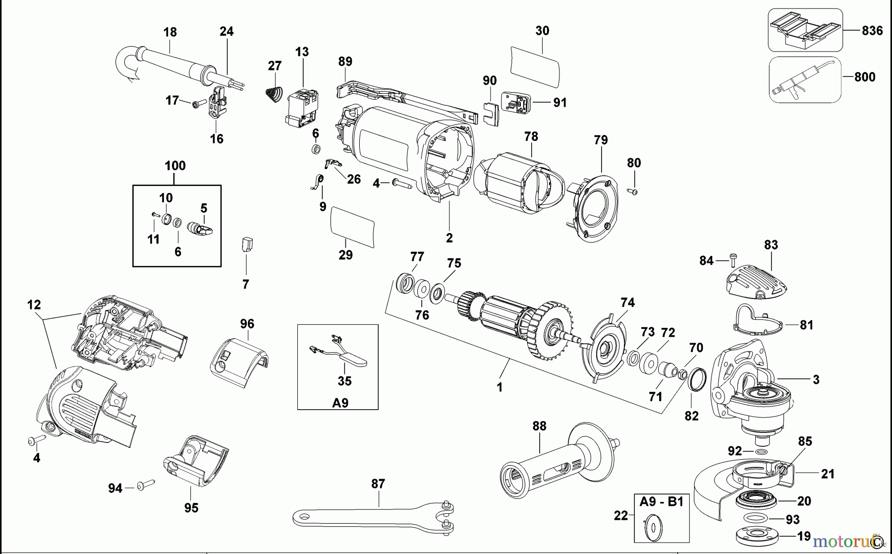  DEWALT METALLBEARBEITUNG WINKELSCHLEIFER 100-125MM KLEINER WINKELSCHLEIFER D28110 Seite 1