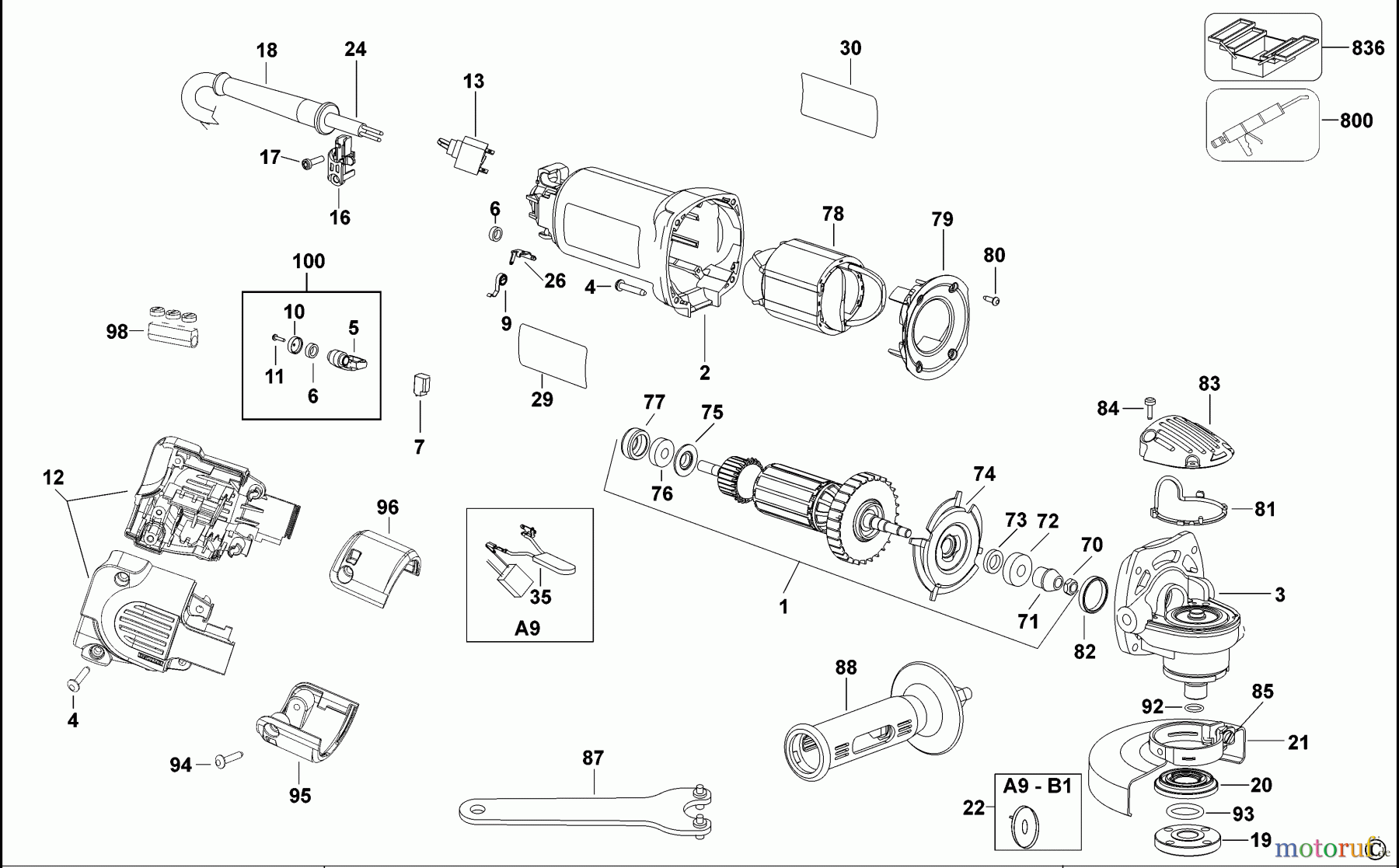  DEWALT METALLBEARBEITUNG WINKELSCHLEIFER 100-125MM KLEINER WINKELSCHLEIFER D28811 Seite 1
