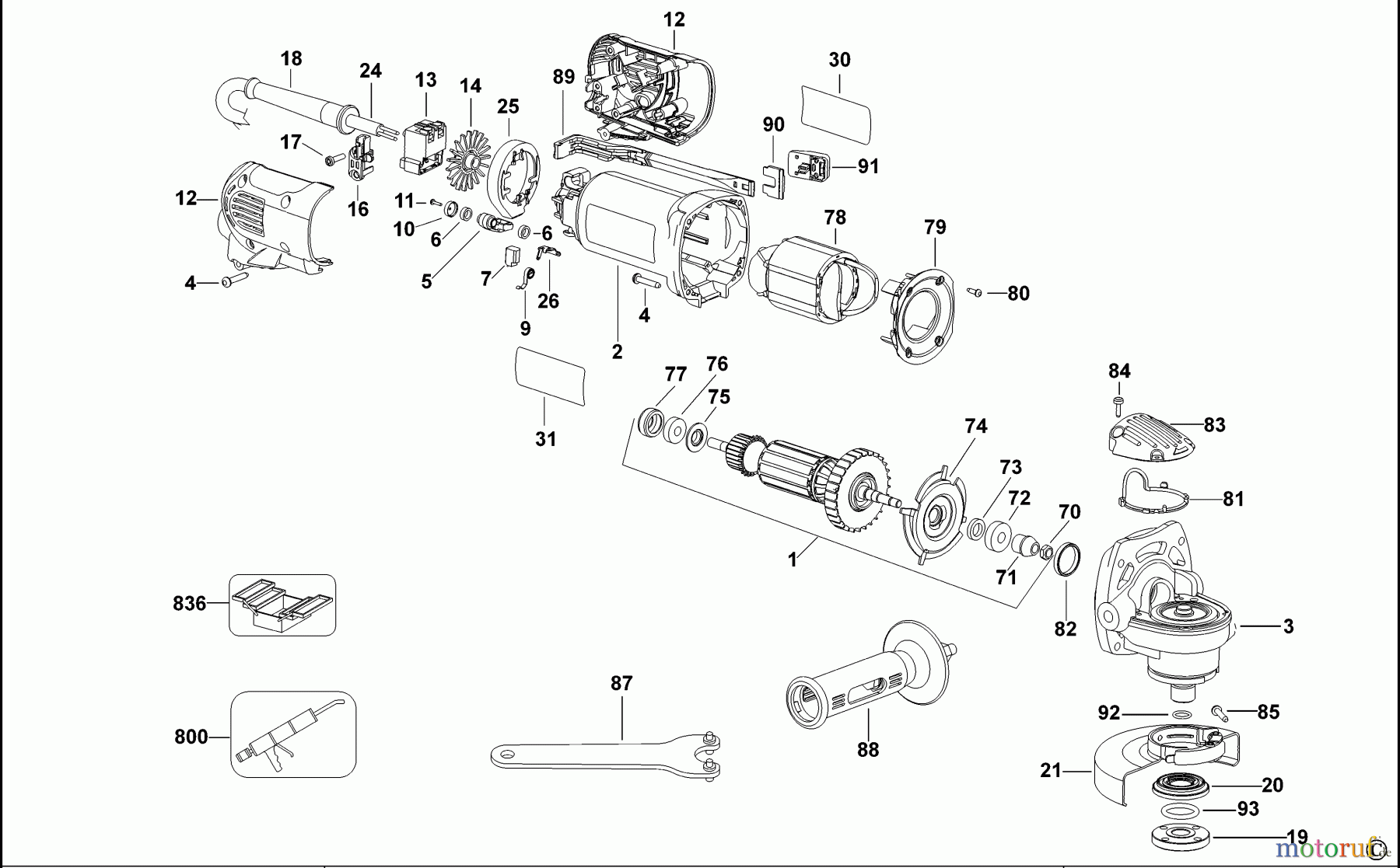  DEWALT METALLBEARBEITUNG WINKELSCHLEIFER 100-125MM KLEINER WINKELSCHLEIFER D28132C Seite 1