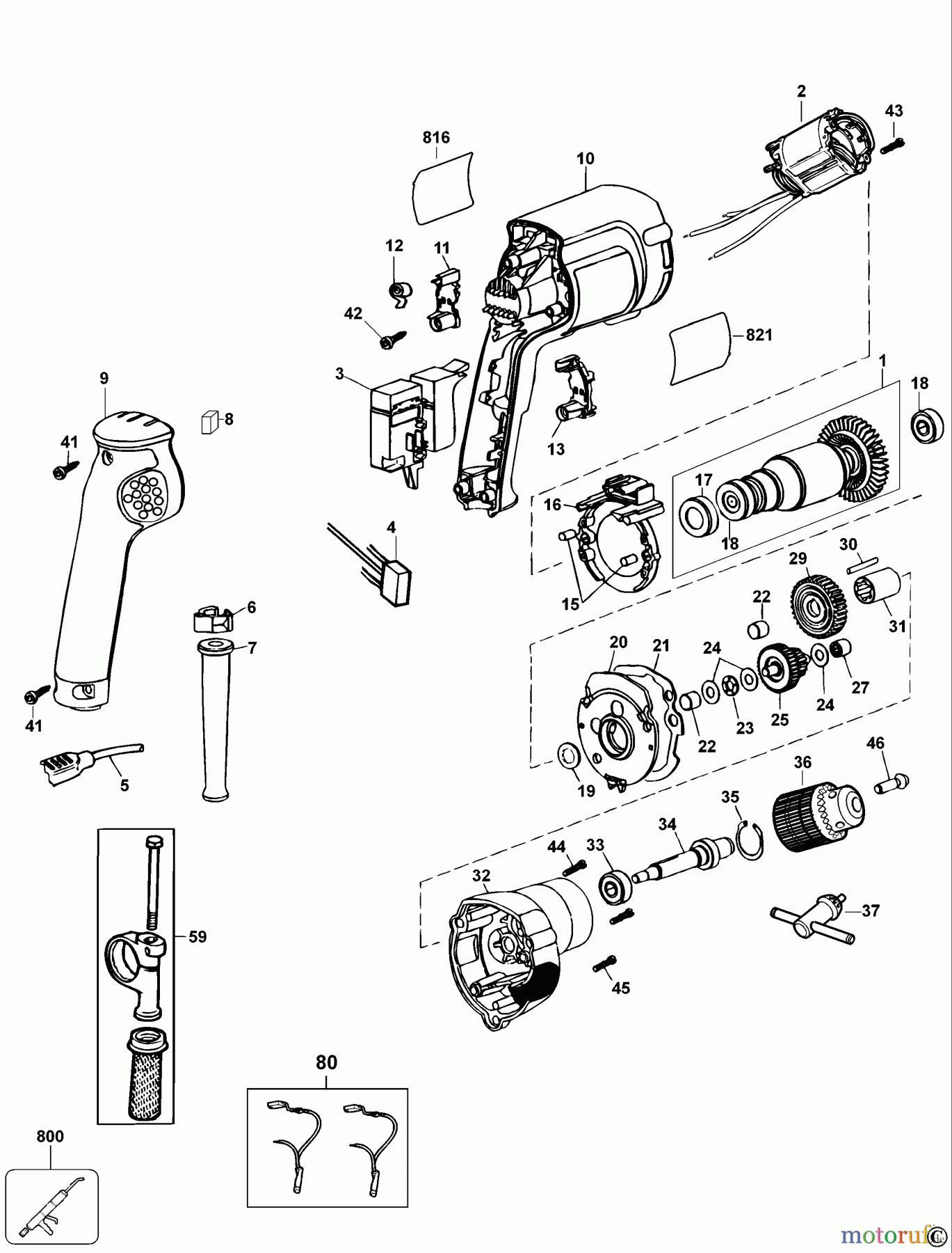  DEWALT Bohrmaschinen Bohrmaschinen DREHBOHRHAMMER D21101 Seite 1