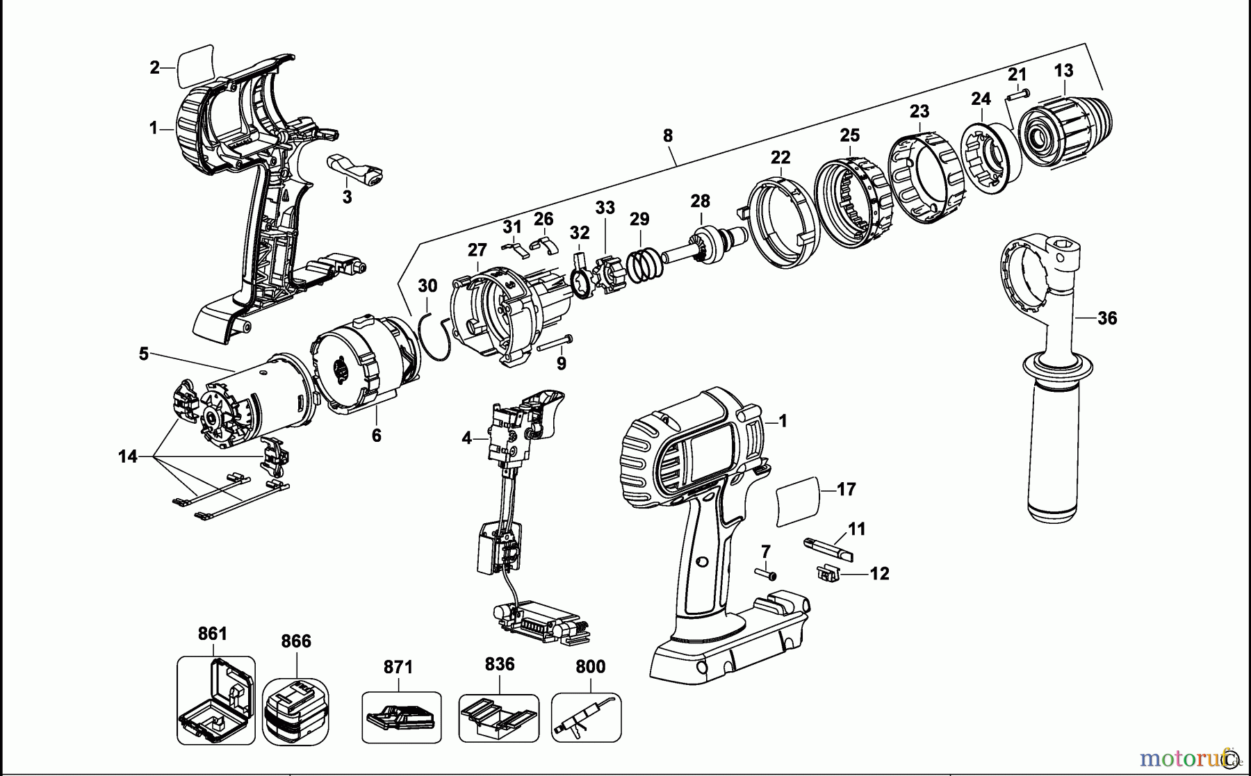 DEWALT AKKUBOHRER CDLS DRILLS 28V AKKU-BOHRMASCHINE DC910KL Seite 1