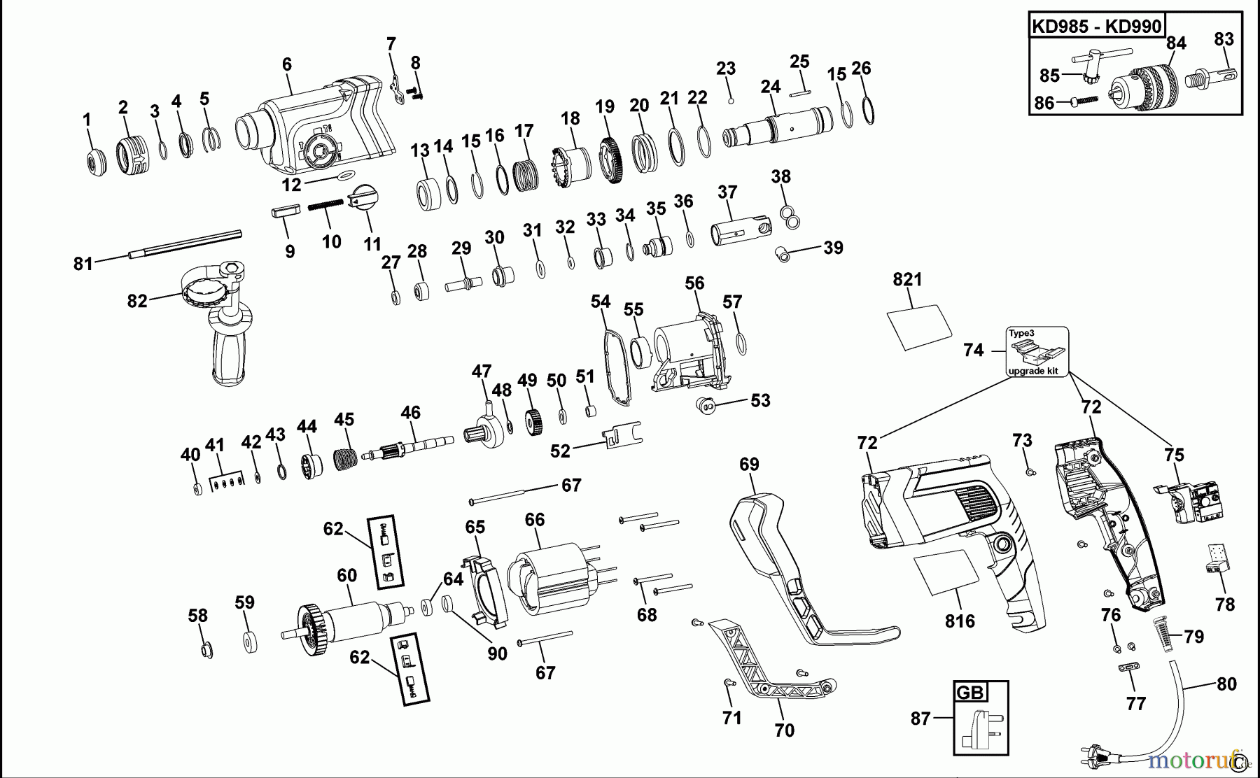 BLACK+DECKER Divers DREHHAMMER KD990KA Seite 1