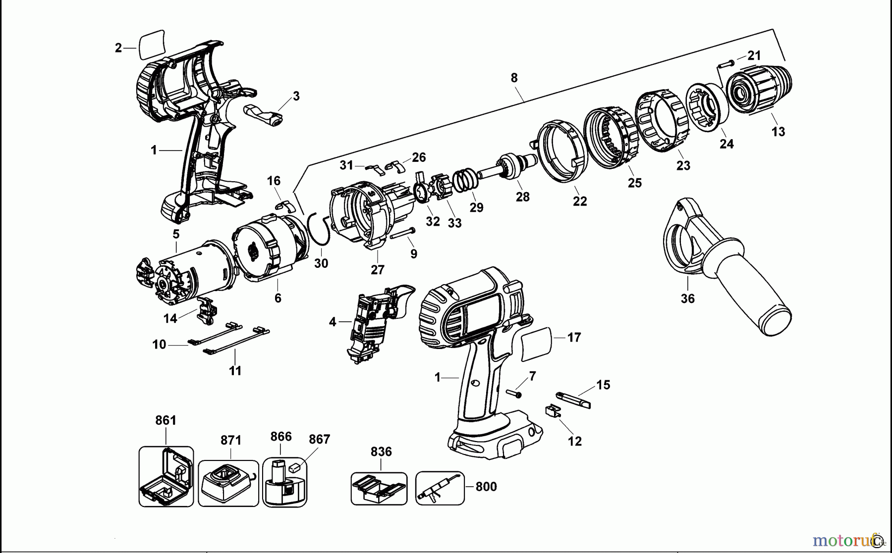 DEWALT AKKUBOHRER CDLS DRILLS 18V AKKU-BOHRMASCHINE DC927K Seite 1