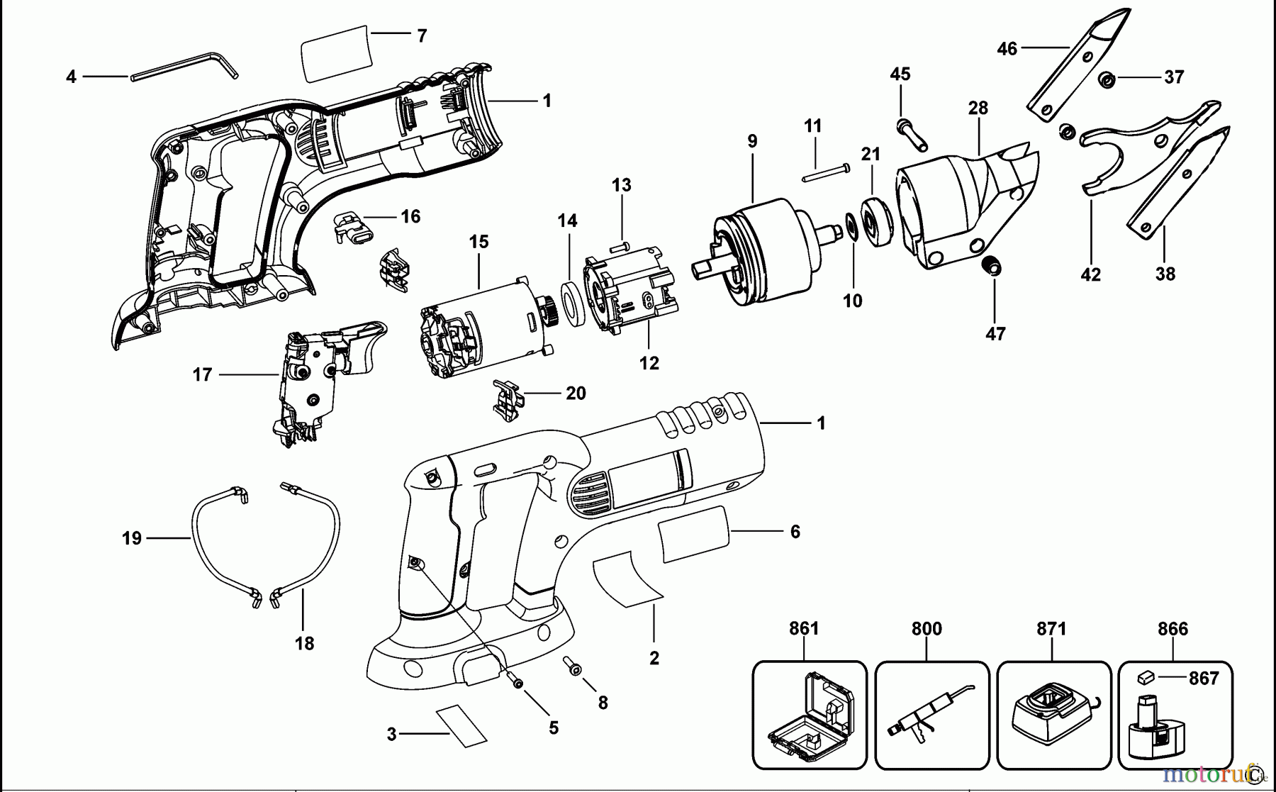 DEWALT METALLBEARBEITUNG SCHEREN & NIBBLER AKKU-SCHERE DC490 Seite 1