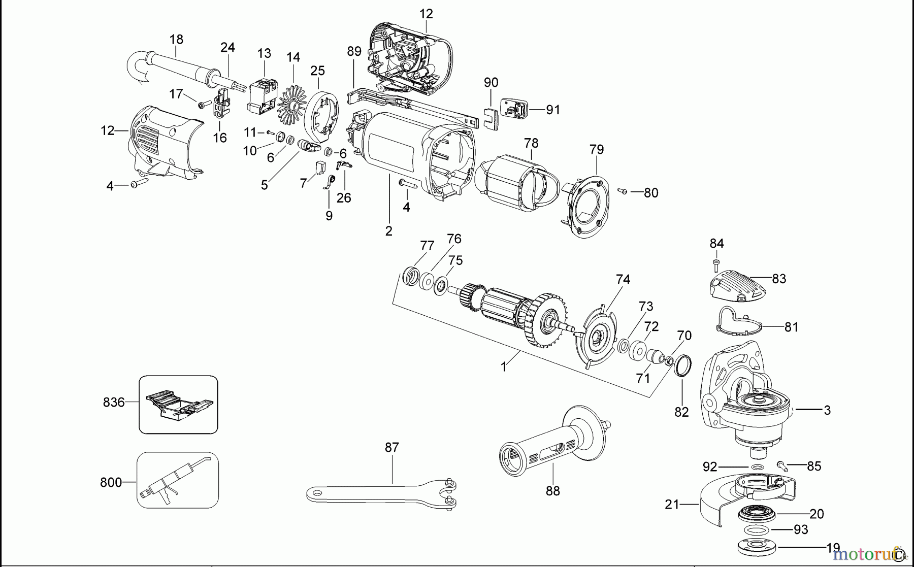 OEM Black und Decker Divers KLEINER WINKELSCHLEIFER 53261251 Seite 1