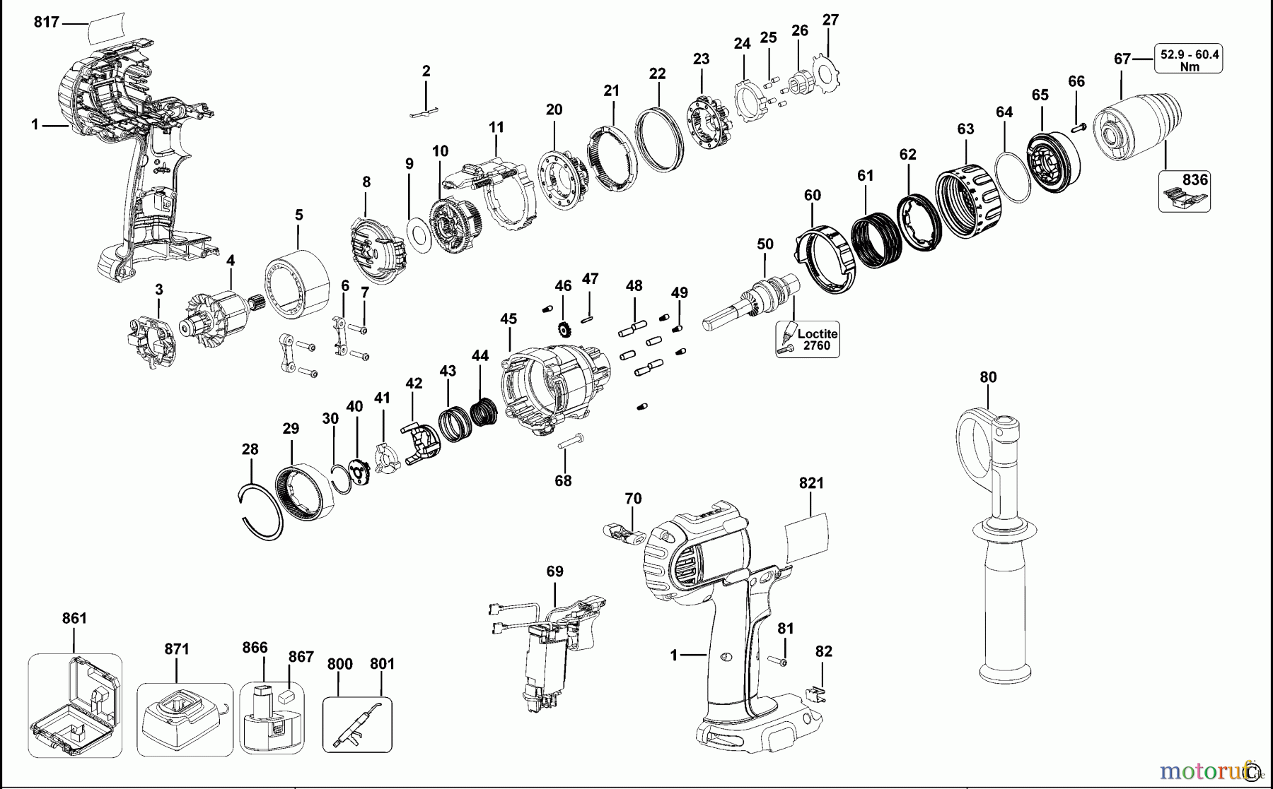 DEWALT AKKUBOHRER CDLS DRILLS 18V KOMBINATIONSEINHEIT DCD925 Seite 1