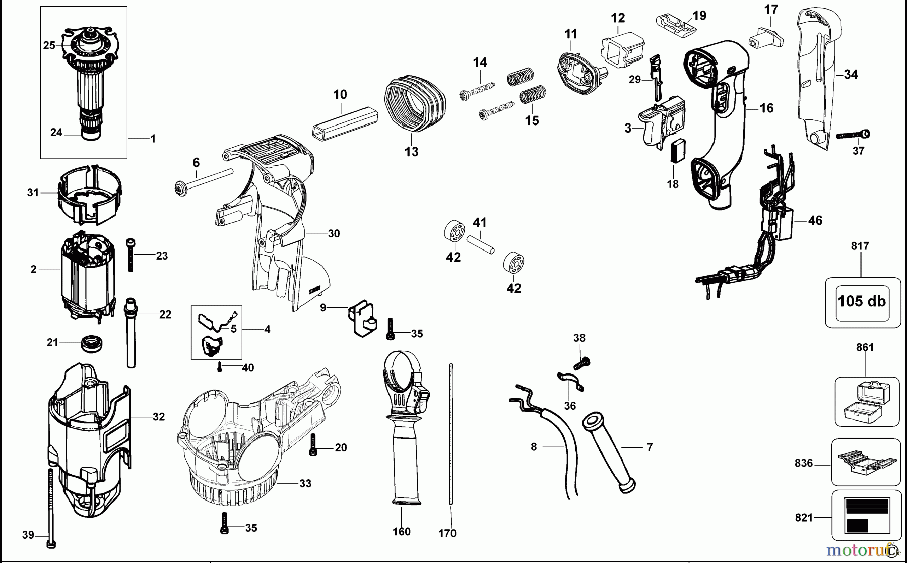  DEWALT Bohrhämmer Bohrhämmer SDS-PLUS DREHHAMMER D25323K Seite 1