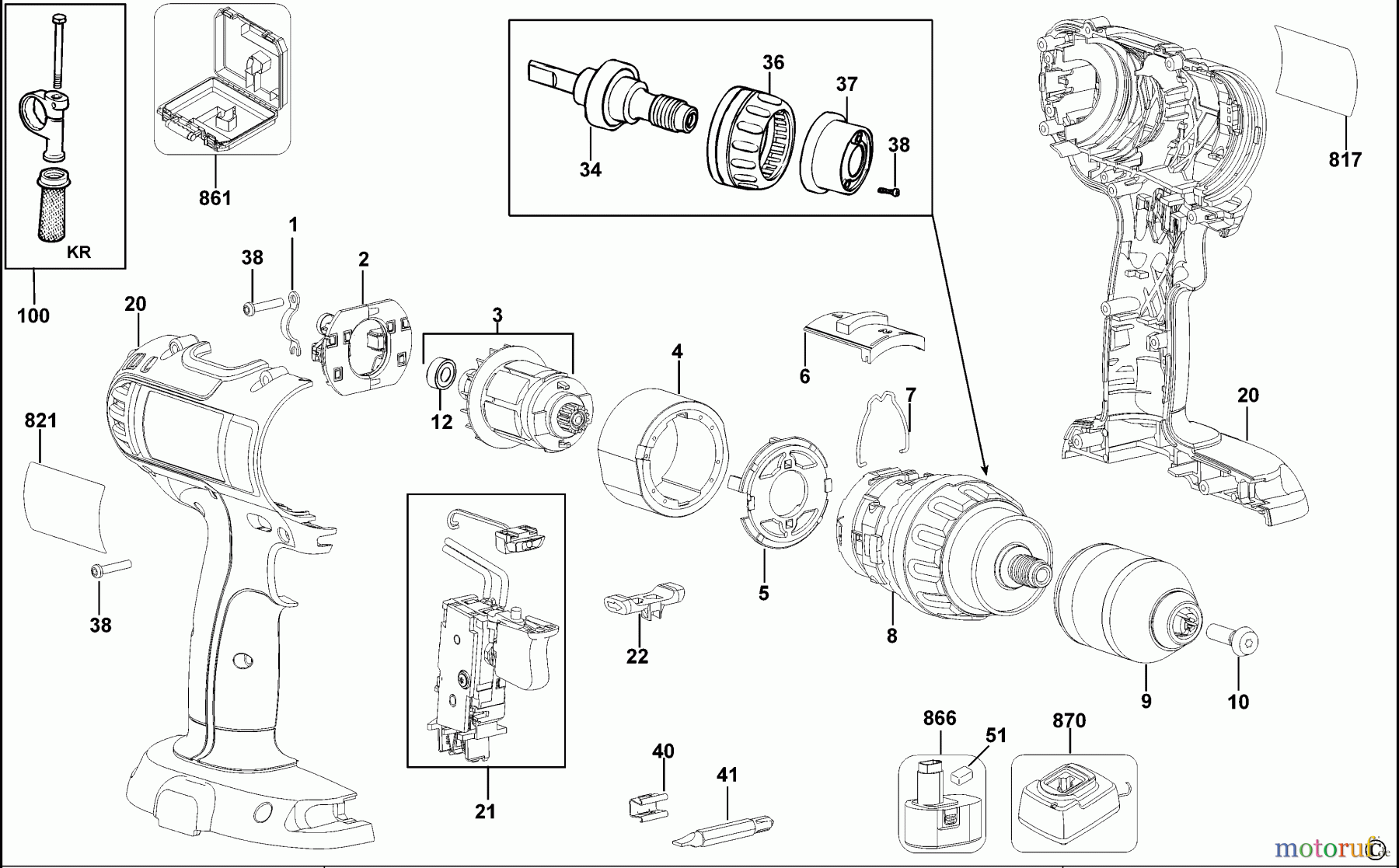 DEWALT AKKUBOHRER CDLS DRILLS 18V AKKU-BOHRMASCHINE DC722K Seite 1