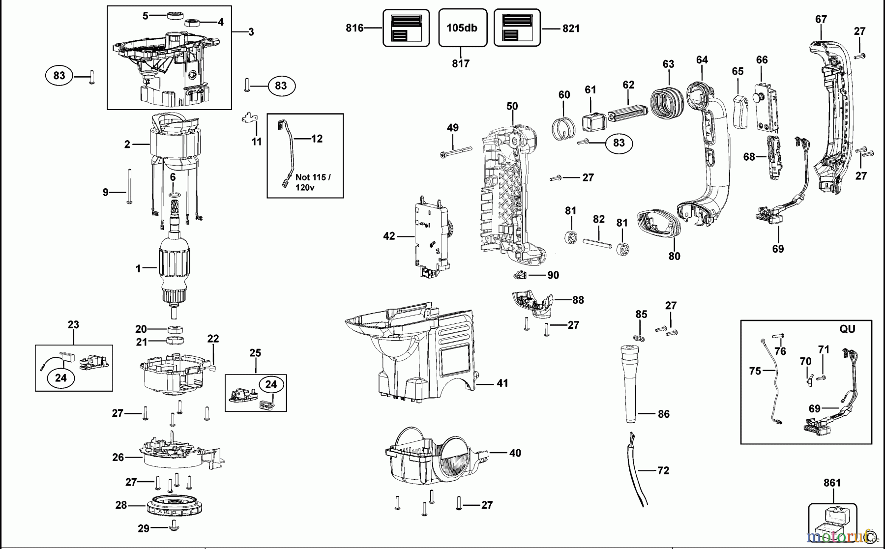 DEWALT Bohrhämmer Bohrhämmer SDS-MAX DREHHAMMER D25601K Seite 2