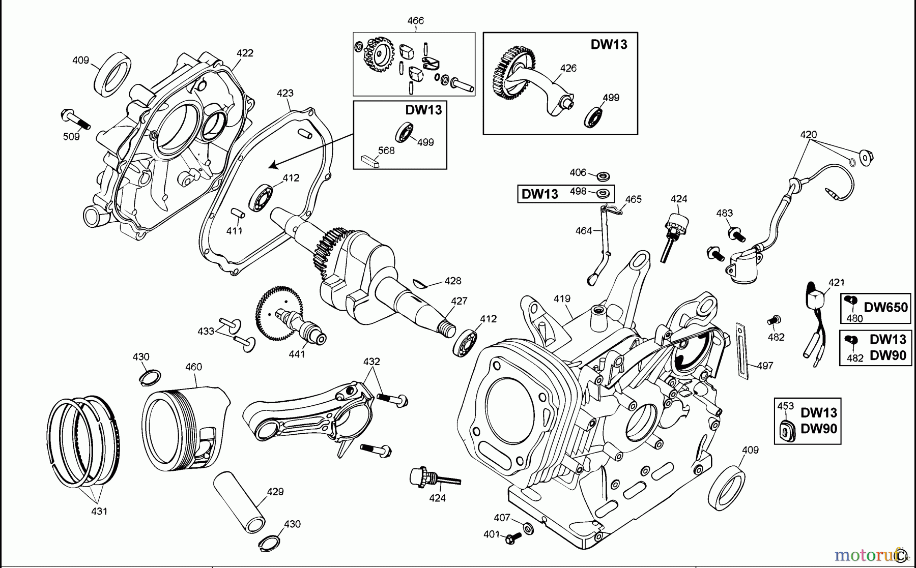  DEWALT Benzin Produkte BOOTSMOTOREN DW13LAG Seite 1