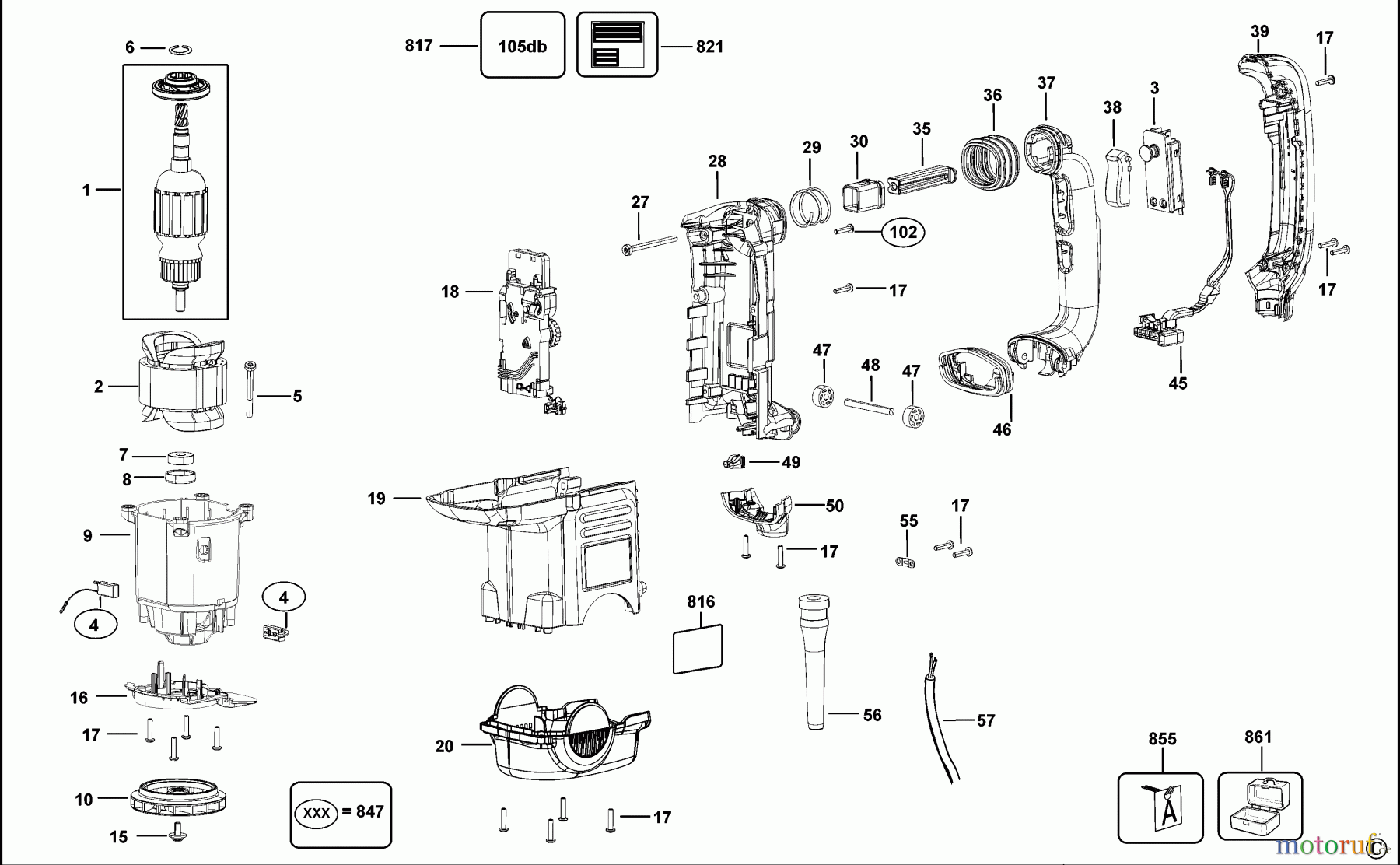  DEWALT Bohrhämmer Meisselhämmer MEISSELHAMMER D25870K Seite 1