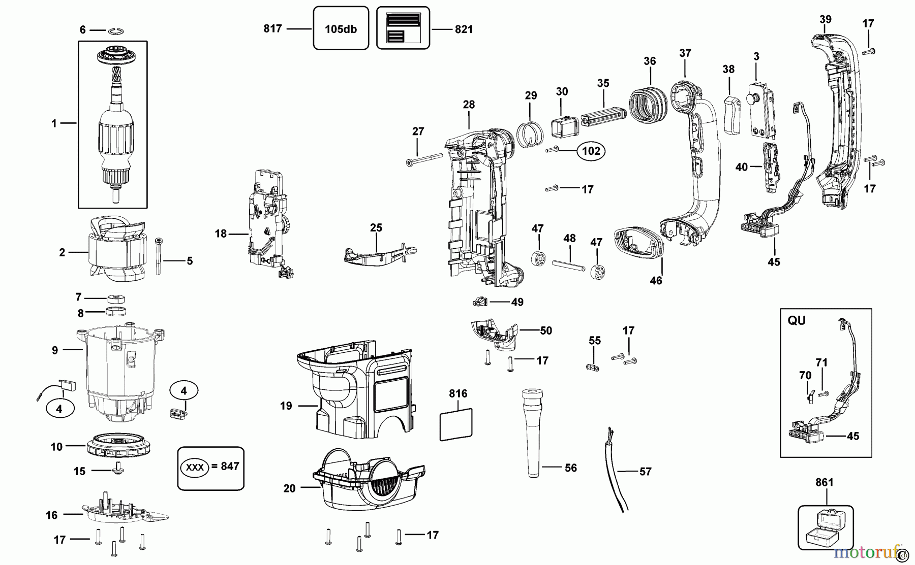 DEWALT Bohrhämmer Bohrhämmer SDS-MAX DREHHAMMER D25762K Seite 1