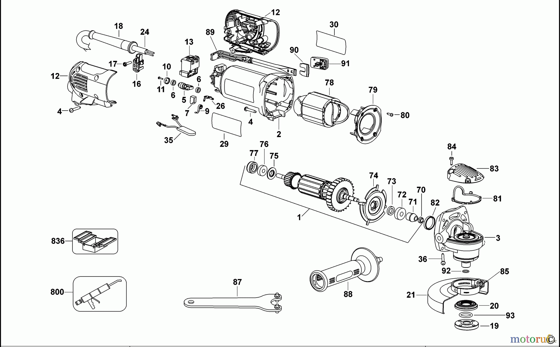 OEM Black und Decker Divers KLEINER WINKELSCHLEIFER 53261252 Seite 1