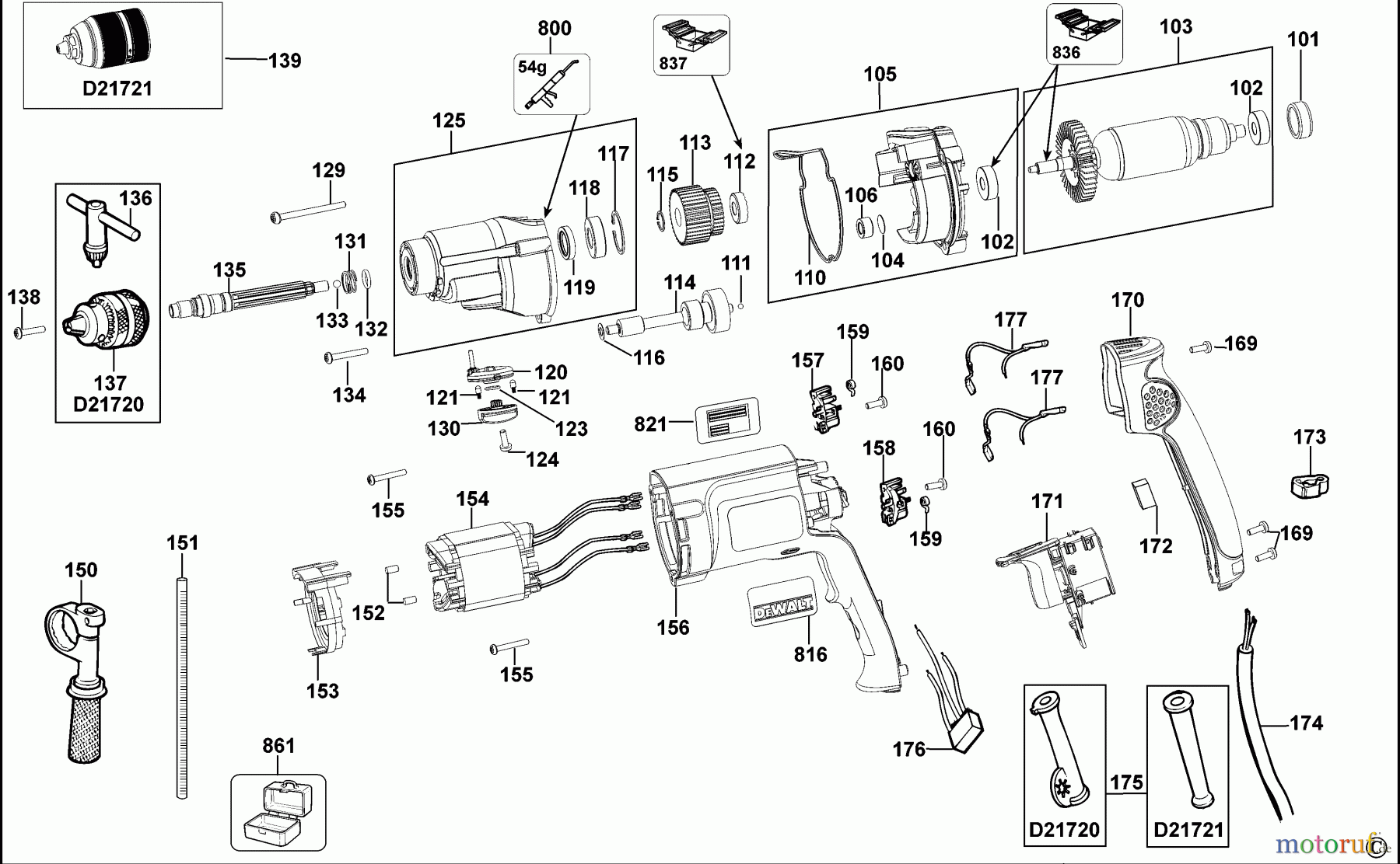 DEWALT Bohrmaschinen PERKUSSIONS BOHRER BOHRER D21721K Seite 1