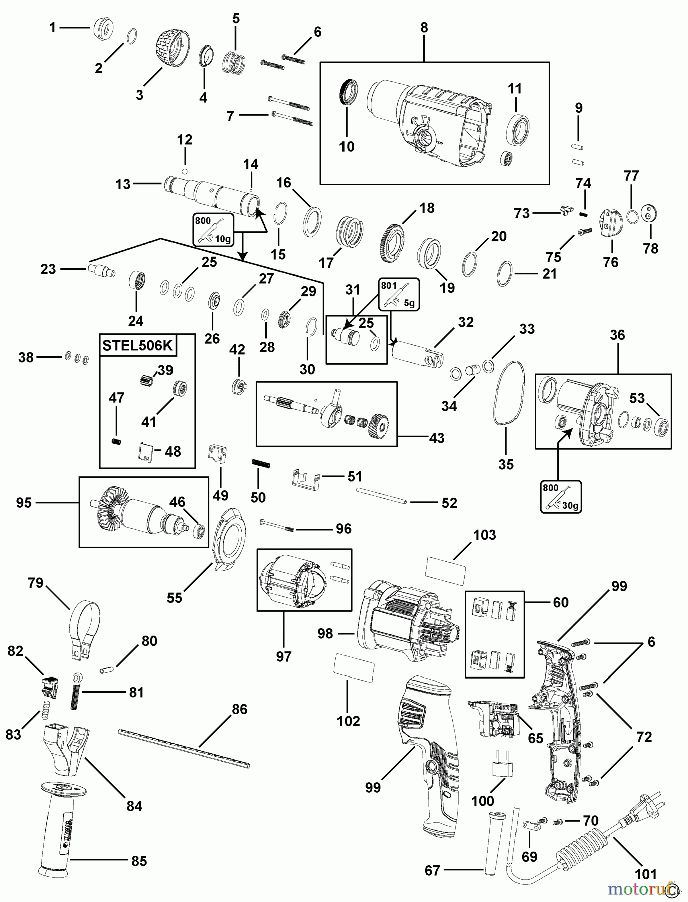  STANLEY HAMMERS ROTARY HAMMERS SDS-PLUS DREHHAMMER STEL506K Seite 1