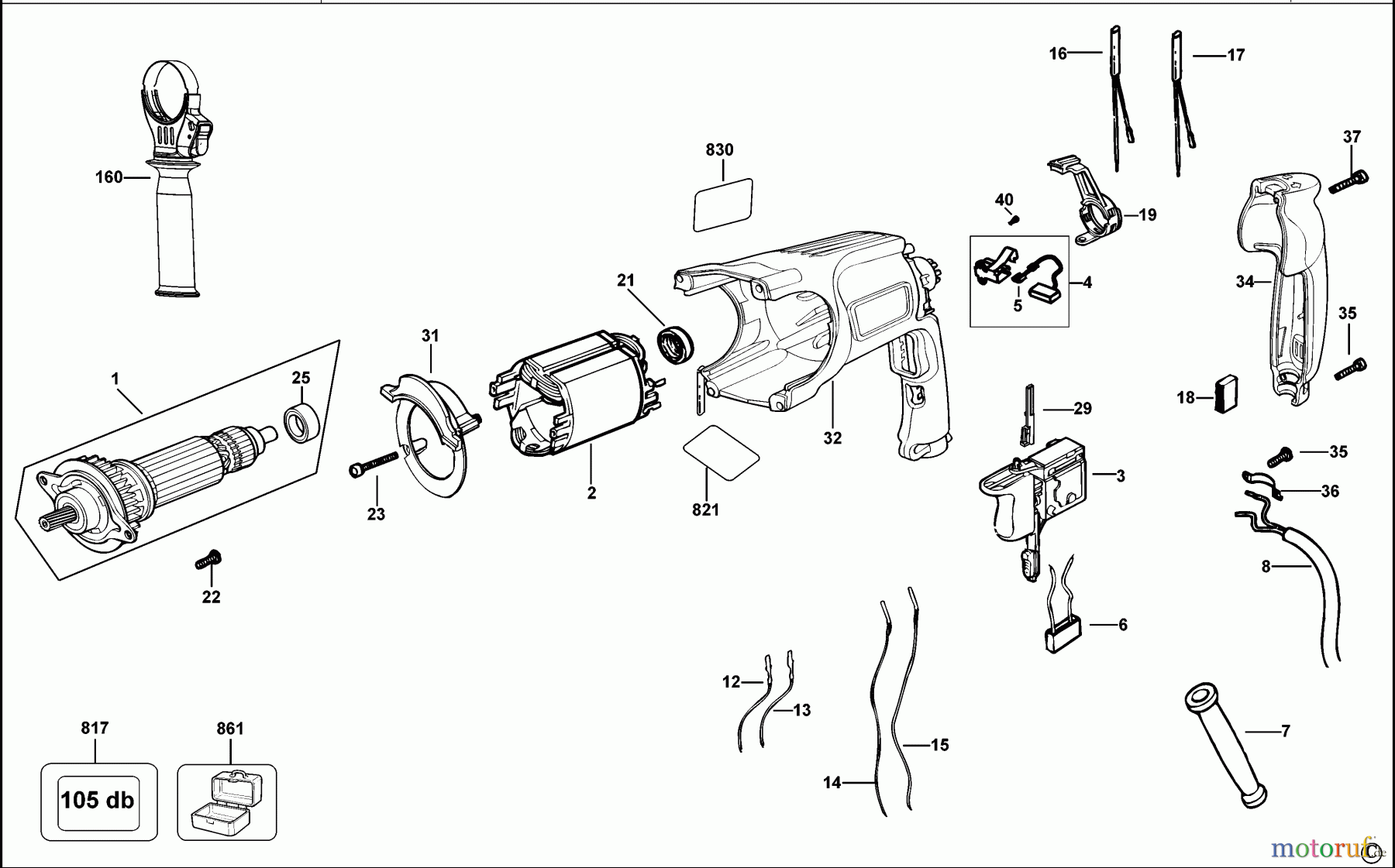  DEWALT Bohrhämmer Bohrhämmer SDS-PLUS BOHRHAMMER DWEN103K Seite 1