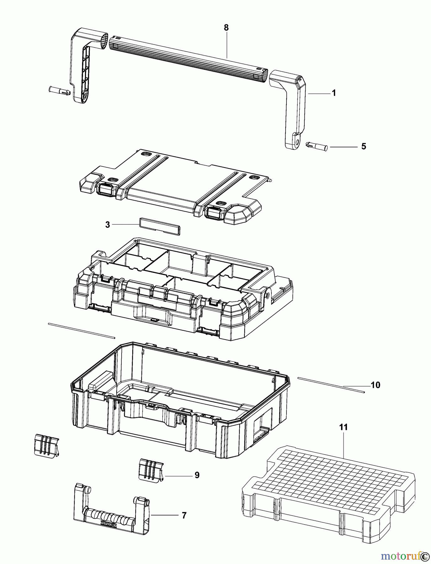 DEWALT LAGERUNG WERKZEUGBOX DWST1-70704 Seite 1