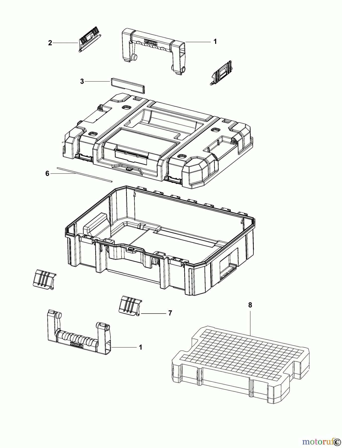 DEWALT LAGERUNG WERKZEUGBOX DWST1-70703 Seite 1