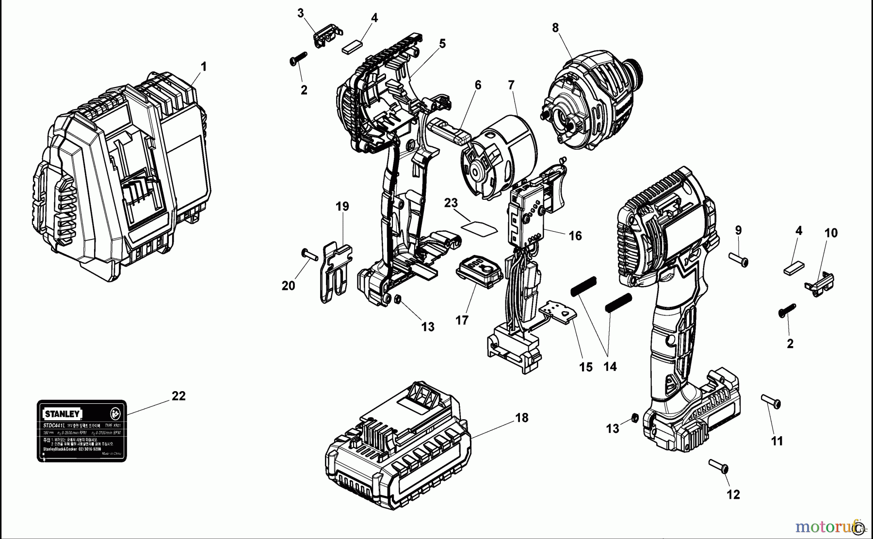 STANLEY CORDLESS DRILLS CDLS DRILLS 18V SCHLAGSCHRAUBER STDC441L Seite 1