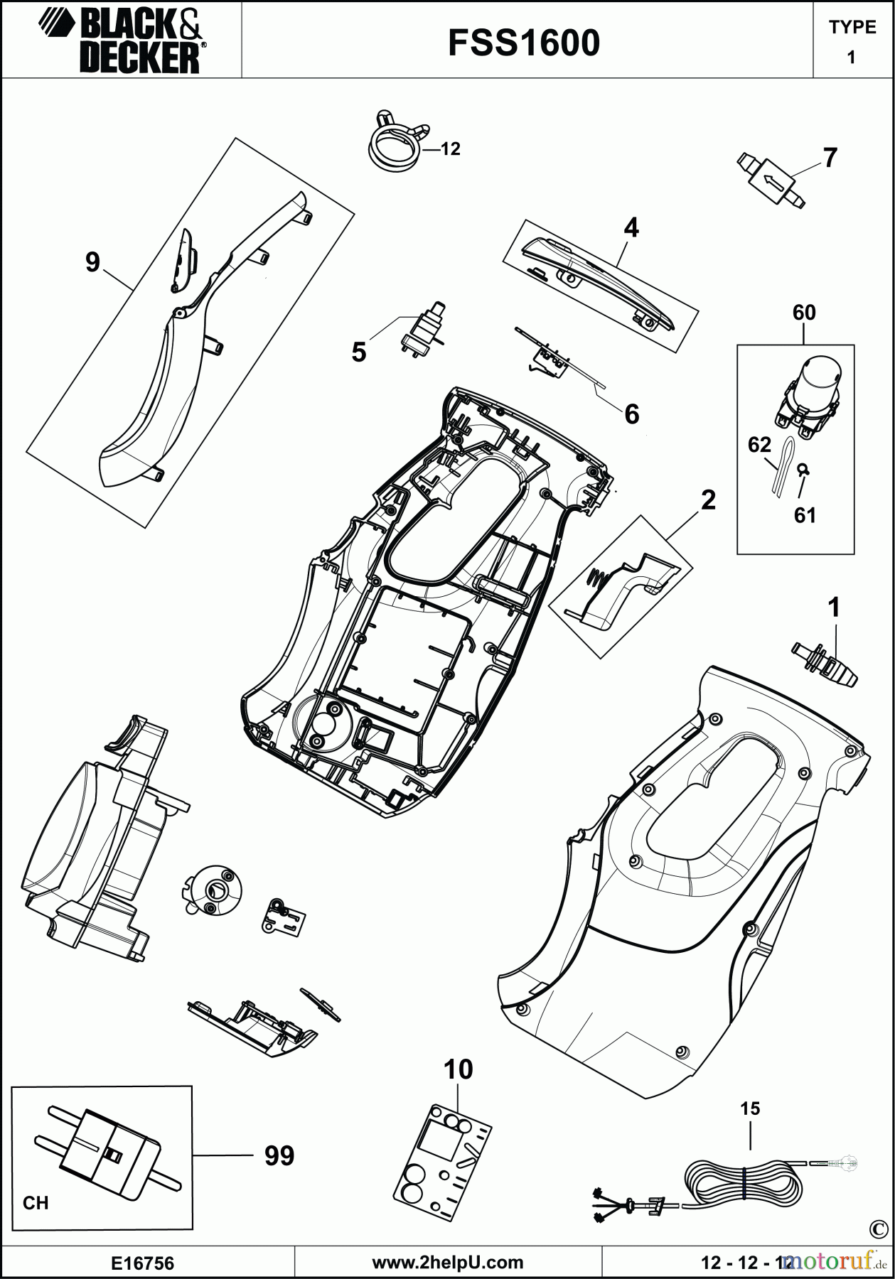 BLACK+DECKER HAUSHALT REINIGUNG DAMPFREINIGER FSS1600 Seite 1