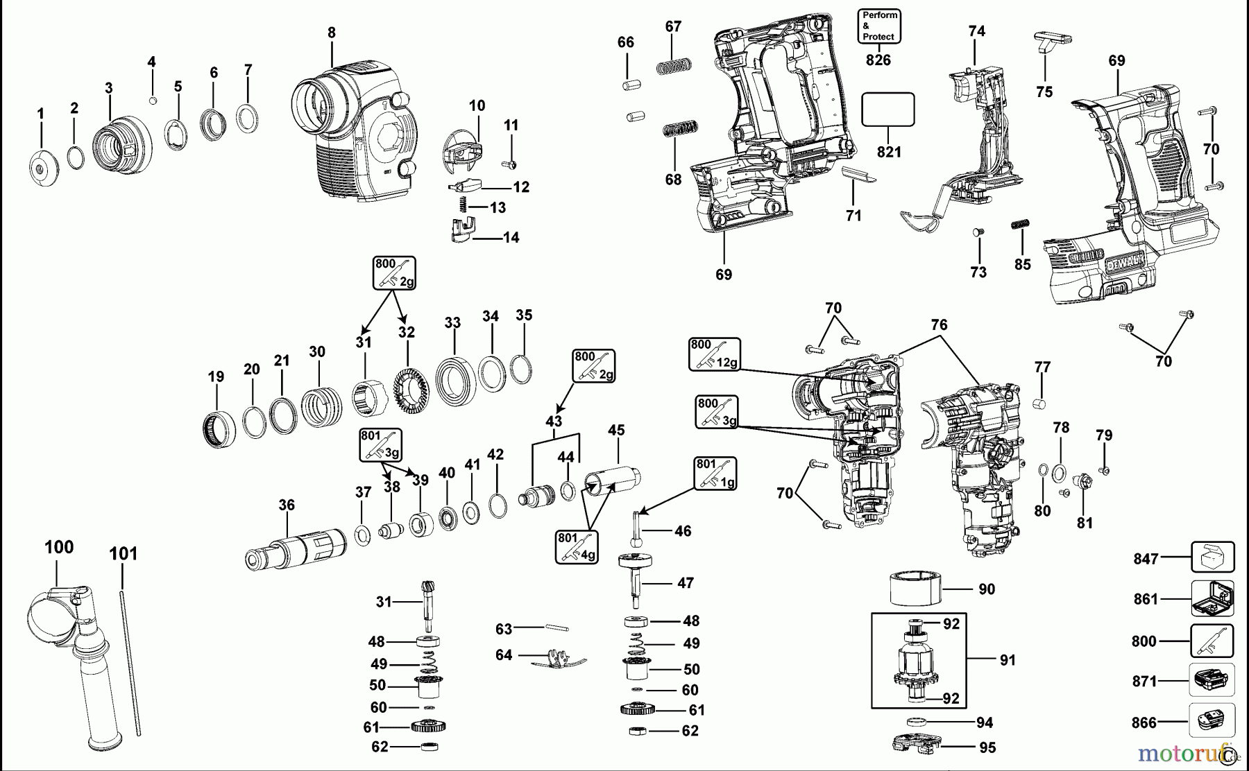  DEWALT Bohrhämmer Bohrhämmer SDS-PLUS DREHHAMMER DCH243 Seite 1