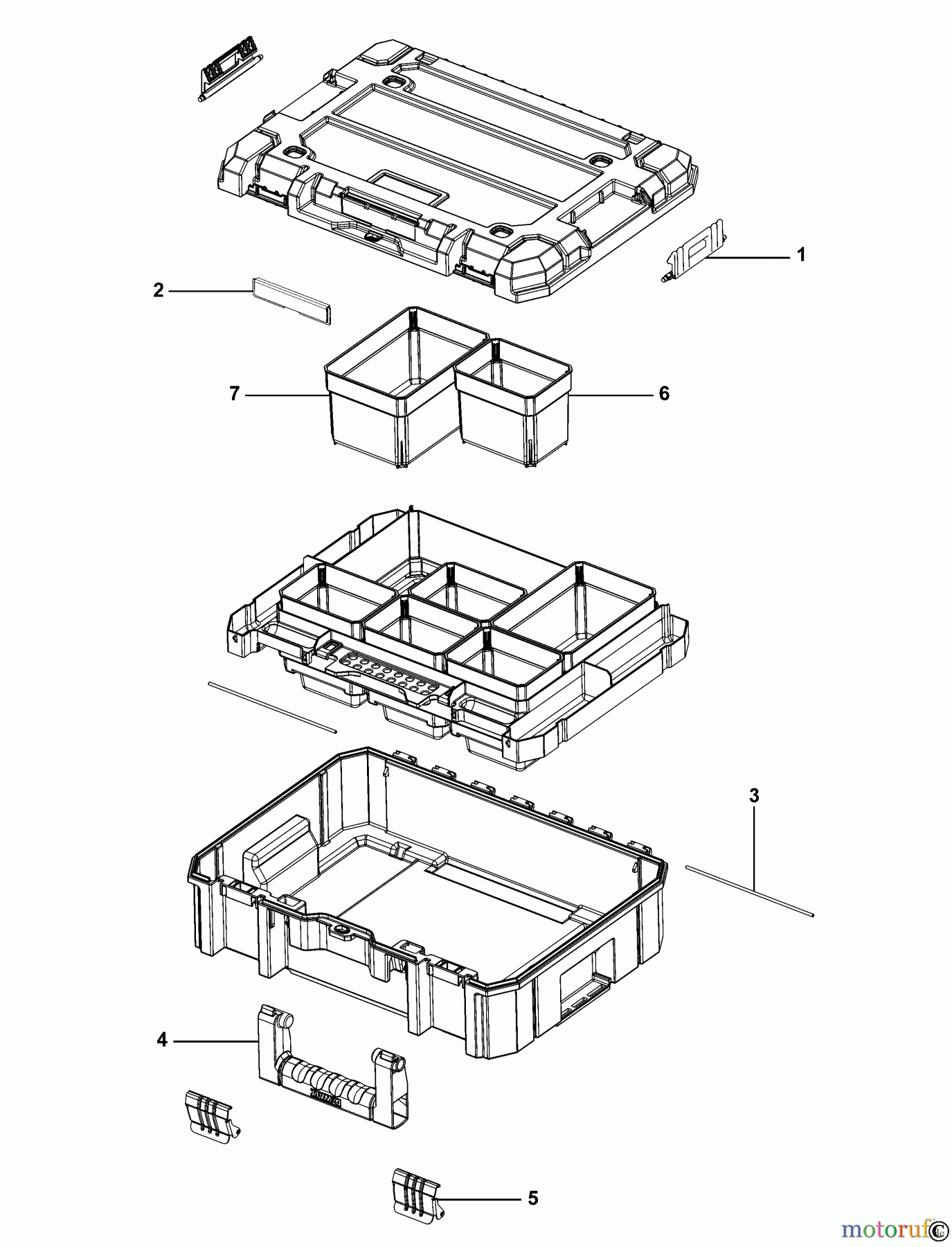 DEWALT LAGERUNG STAURAUMSYSTEM DWST1-71194 Seite 1