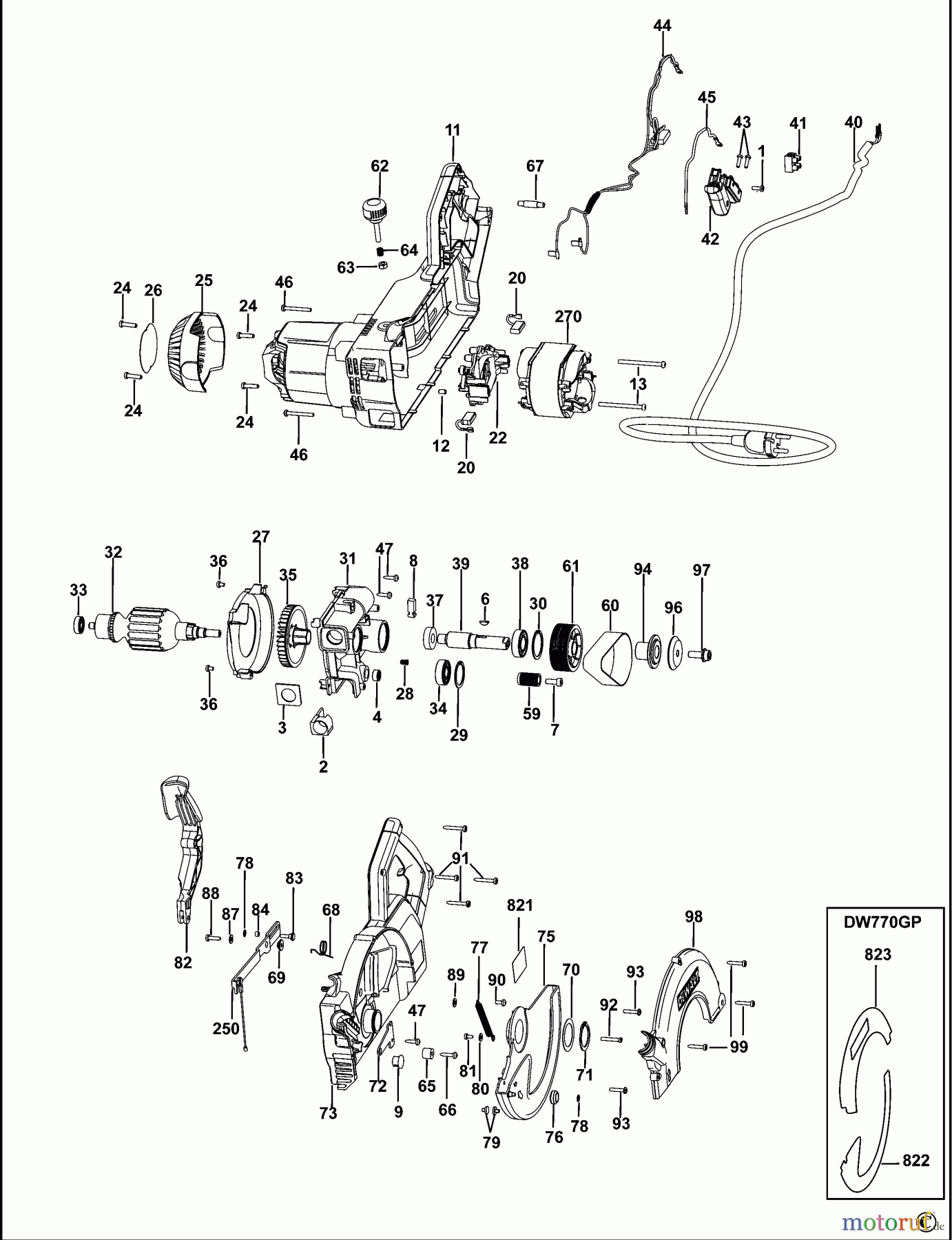 DEWALT HOLZARBEITEN Gehrungssägen GEHRUNGSSÄGE DW770GP Seite 1