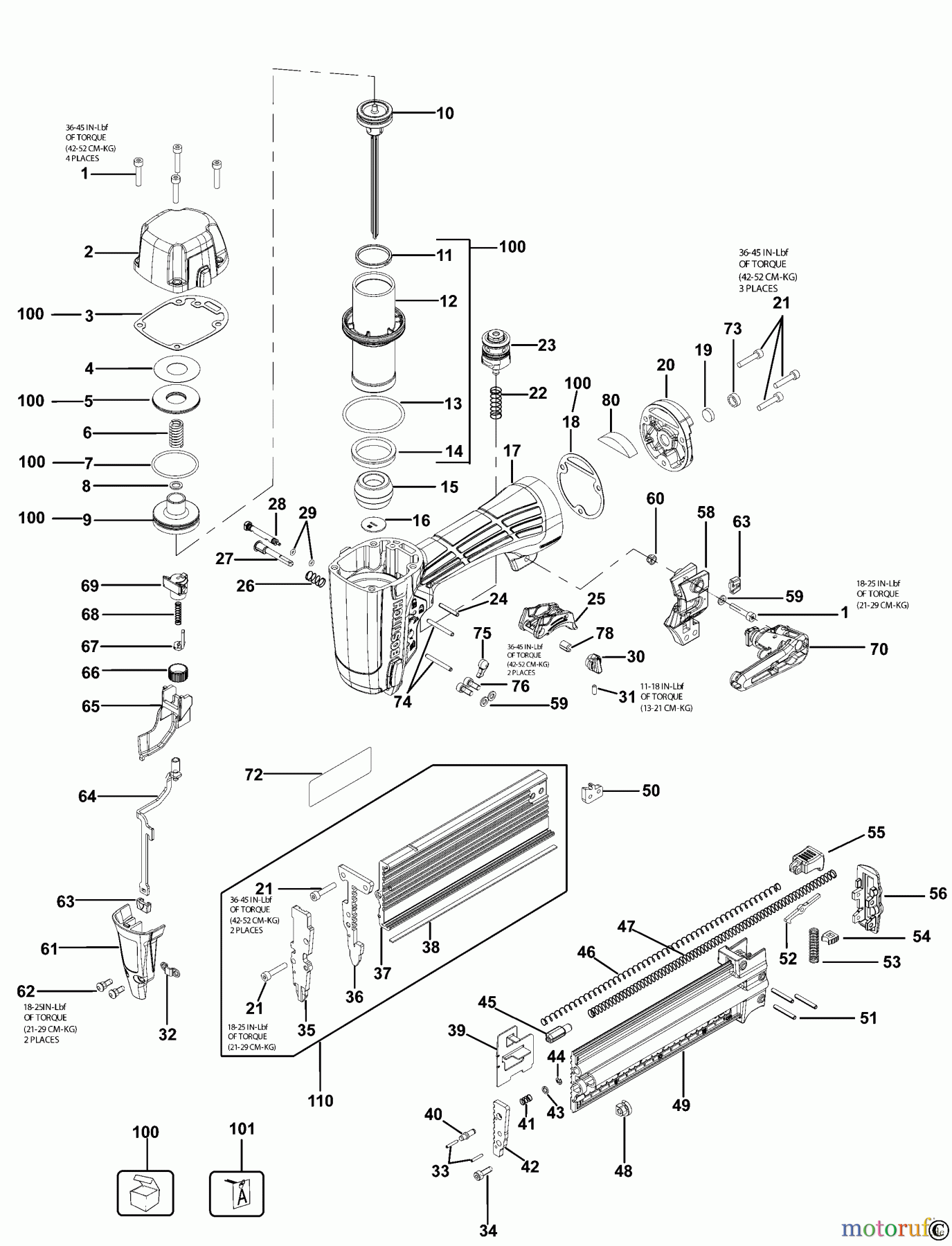 BOSTITCH NAILERS NAGLER BT1855-E Seite 1