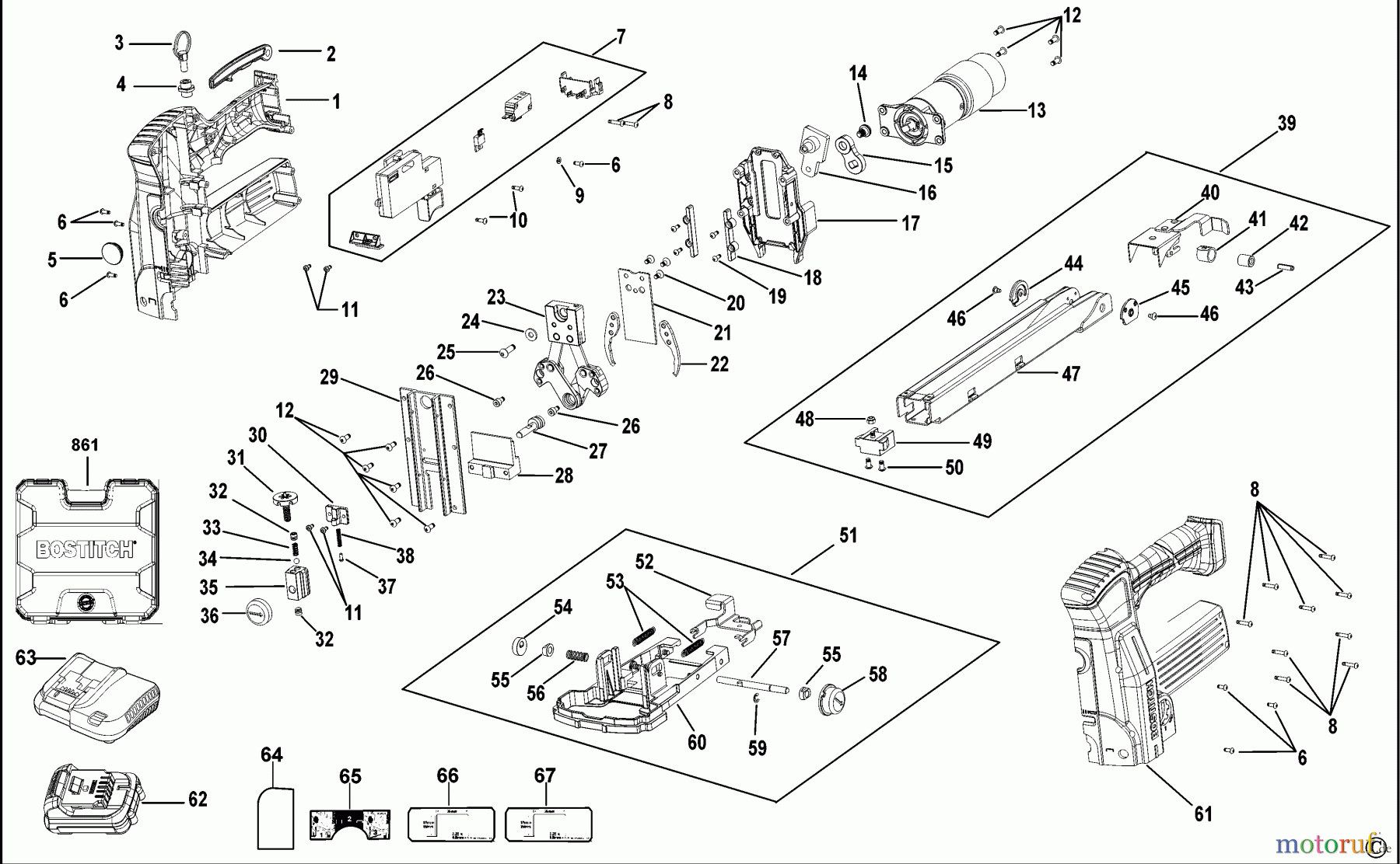 BOSTITCH STAPLER HEFTER DSA-3522 Seite 1
