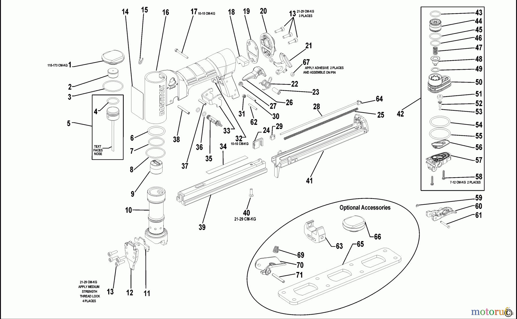 BOSTITCH STAPLER HEFTER 216SJKB-E Seite 1